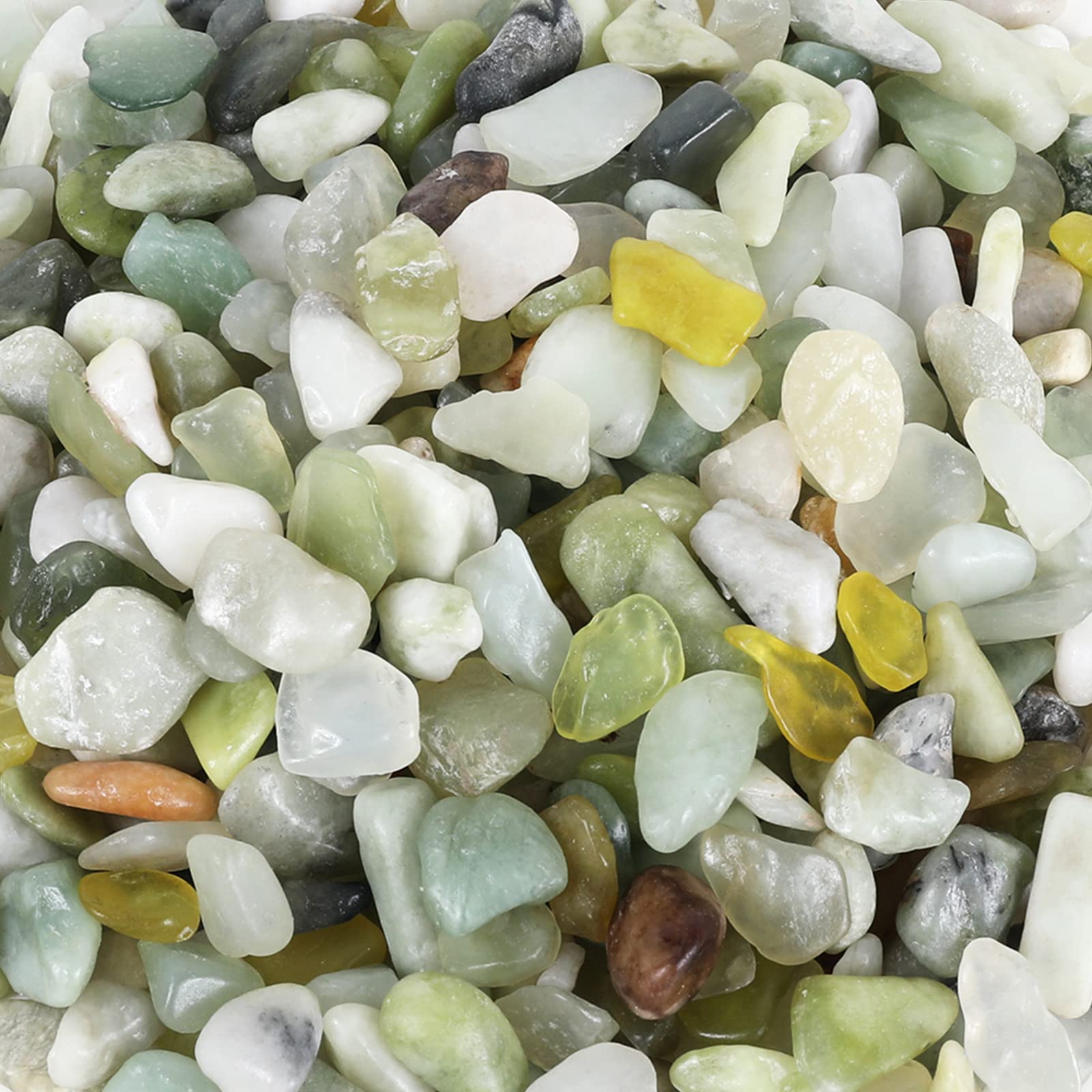 11lbs Natural Polished River Rocks for Plants & Garden - 0.3-0.8 Inch Decorative Jade Pebbles - Perfect for Aquariums, Vases, DIY Crafts, Home Decor & Landscaping - Create Stunning Zen Gardens & Water Features
