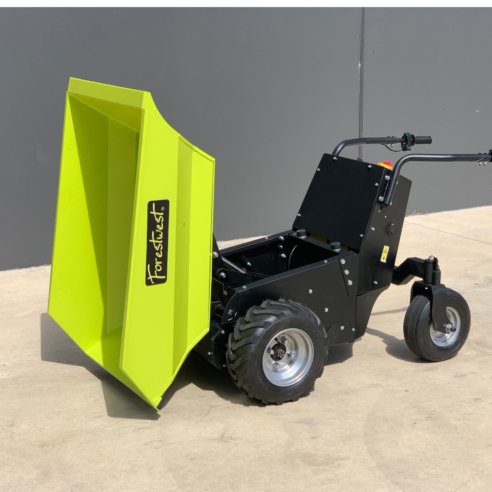 Forestwest 500KG Electric Wheelbarrow - Heavy Duty Mini Dumper with Auto Tip Feature (Model BM11082) for Construction, Gardening & Landscaping Projects