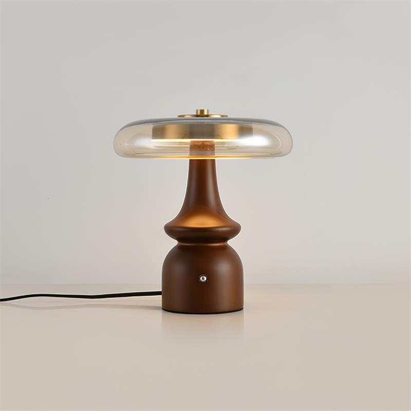 Nova Wooden Table Lamp - Modern Handcrafted Nightstand Lamp with USB Port, Warm White Light for Bedroom, Living Room, Office - Perfect for Reading, Relaxing & Decor