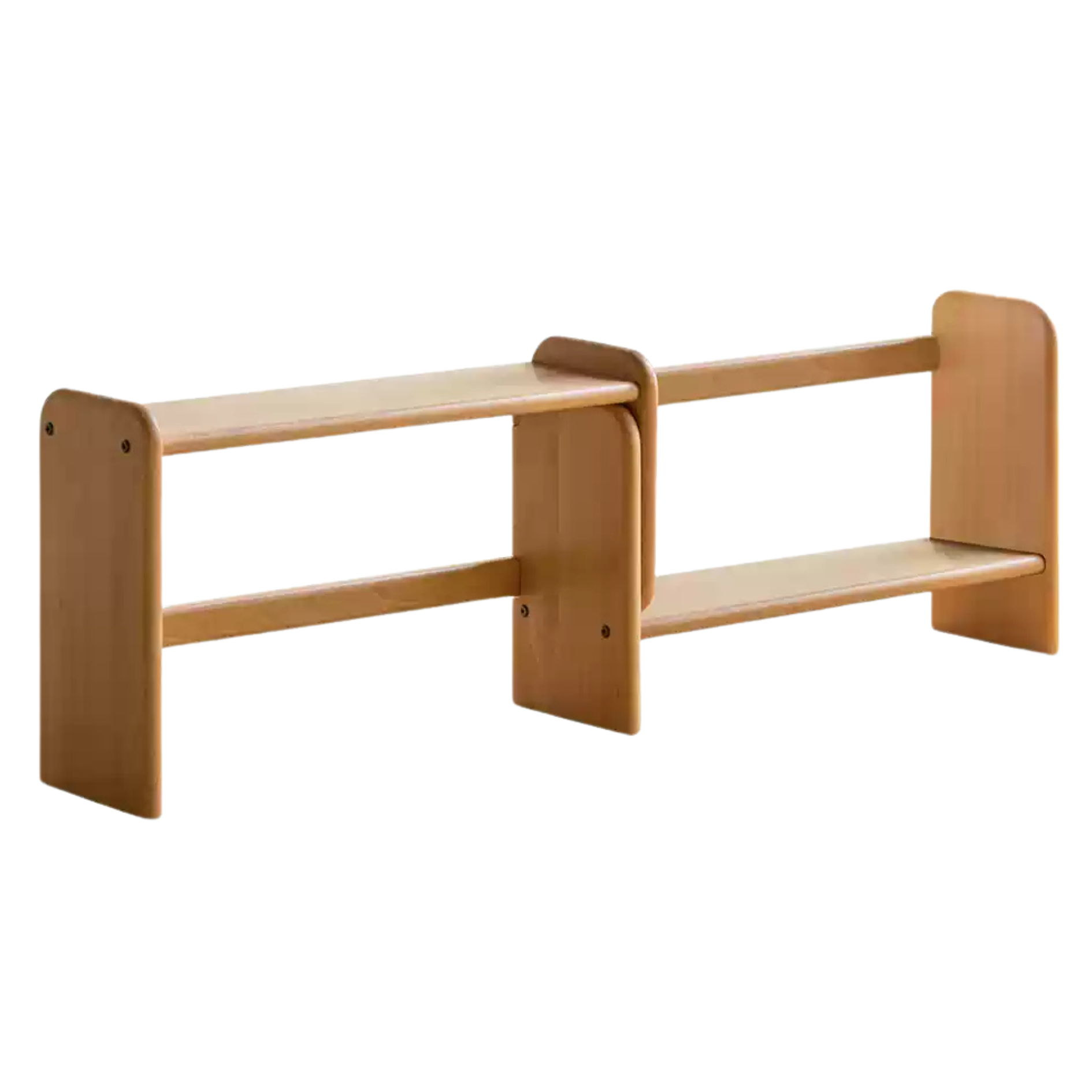 Solid Wood Kids Bookshelf - Beech, Oak, Poplar - Multi-Functional Storage Shelf for Bedroom, Playroom & Nursery Organization