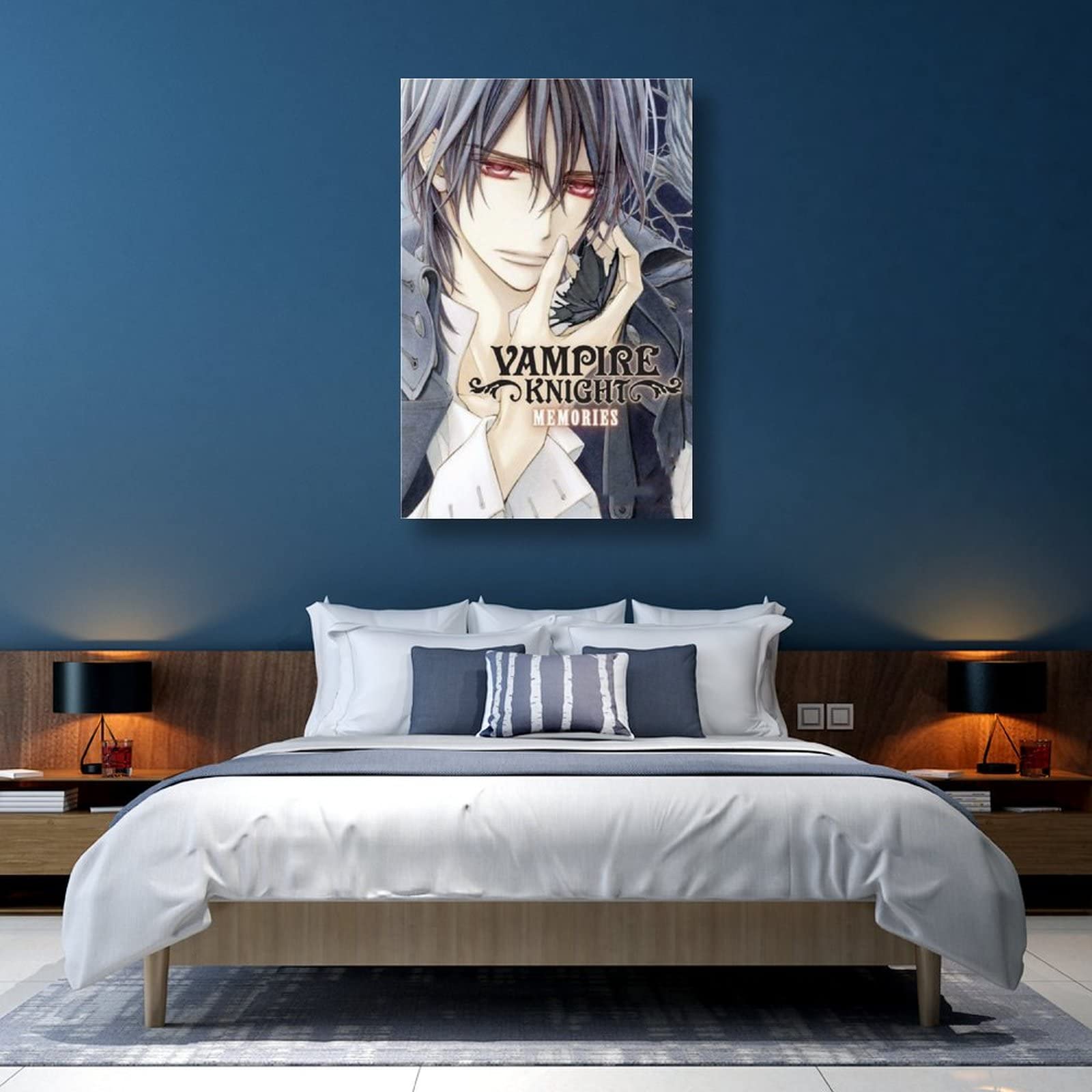 Vampire Knight Anime Poster - Zero Kiryu Canvas Art Print - Japanese Aesthetic Wall Decor (24x36 Inches / 60x90cm) Framed or Unframed - Perfect for Anime Fans, Bedroom Decor & Gift Ideas