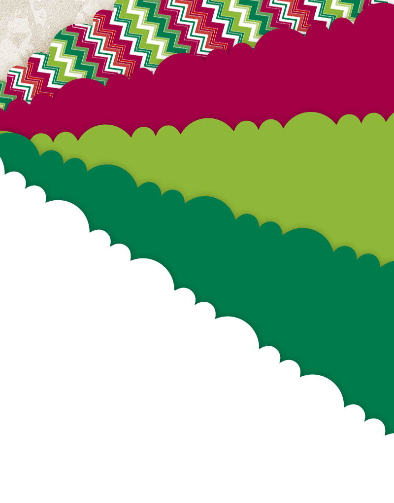 Festive Chevron Scalloped Tissue Paper for Gift Wrapping, Party Decorations & DIY Crafts - Holiday Celebration Supplies