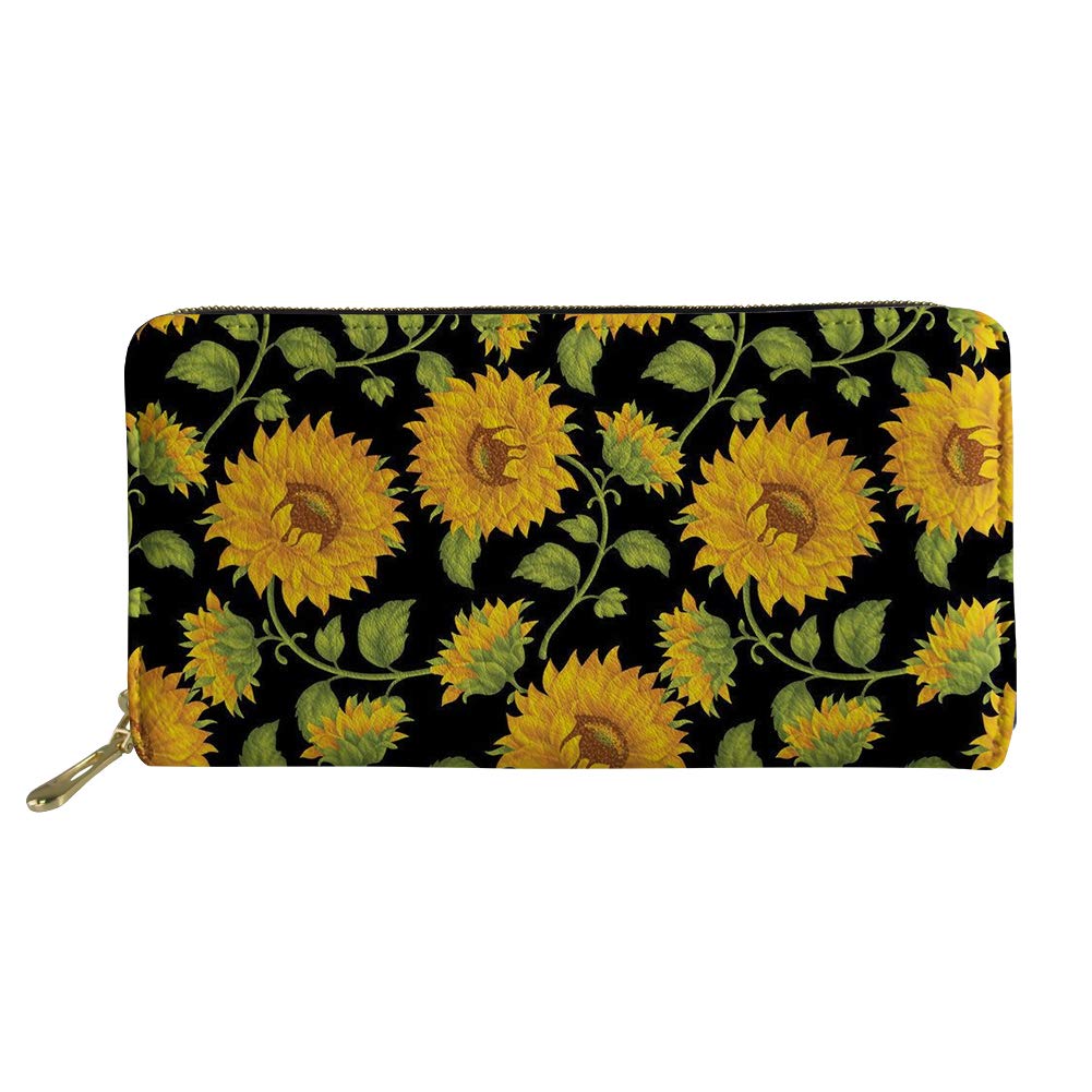 JEOCODY Women's Long Zip Around Wallet - PU Leather Phone Clutch with Card Holder, Cute Animal Print Purse for Travel, Shopping & Everyday Use