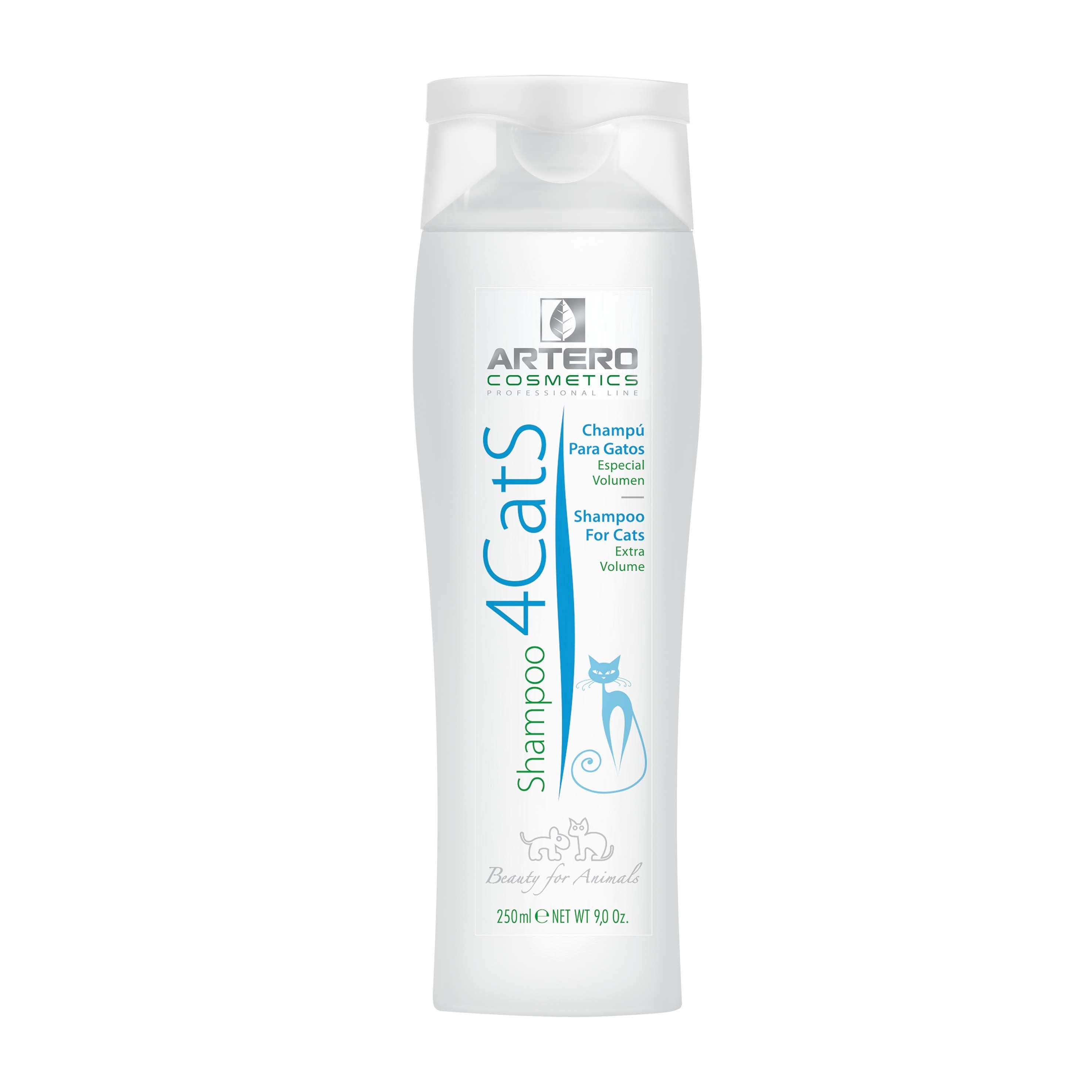 Artero 4Cats Shampoo for Cats - Hypoallergenic & Tear-Free Formula (3 Sizes Available) - Perfect for Bathing & Grooming Your Feline Friend