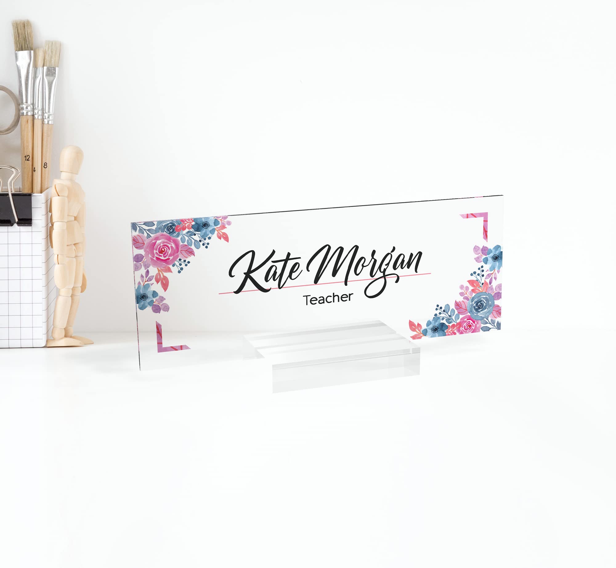 Personalized Executive Name Plate for Desk - Custom Office Decor Sign for Dad, Teacher, Coworker - Unique New Job Gift Idea for Office, Home & Workspace (Design #21) | Perfect for Professional Desks, Retirement Gifts & Corporate Awards