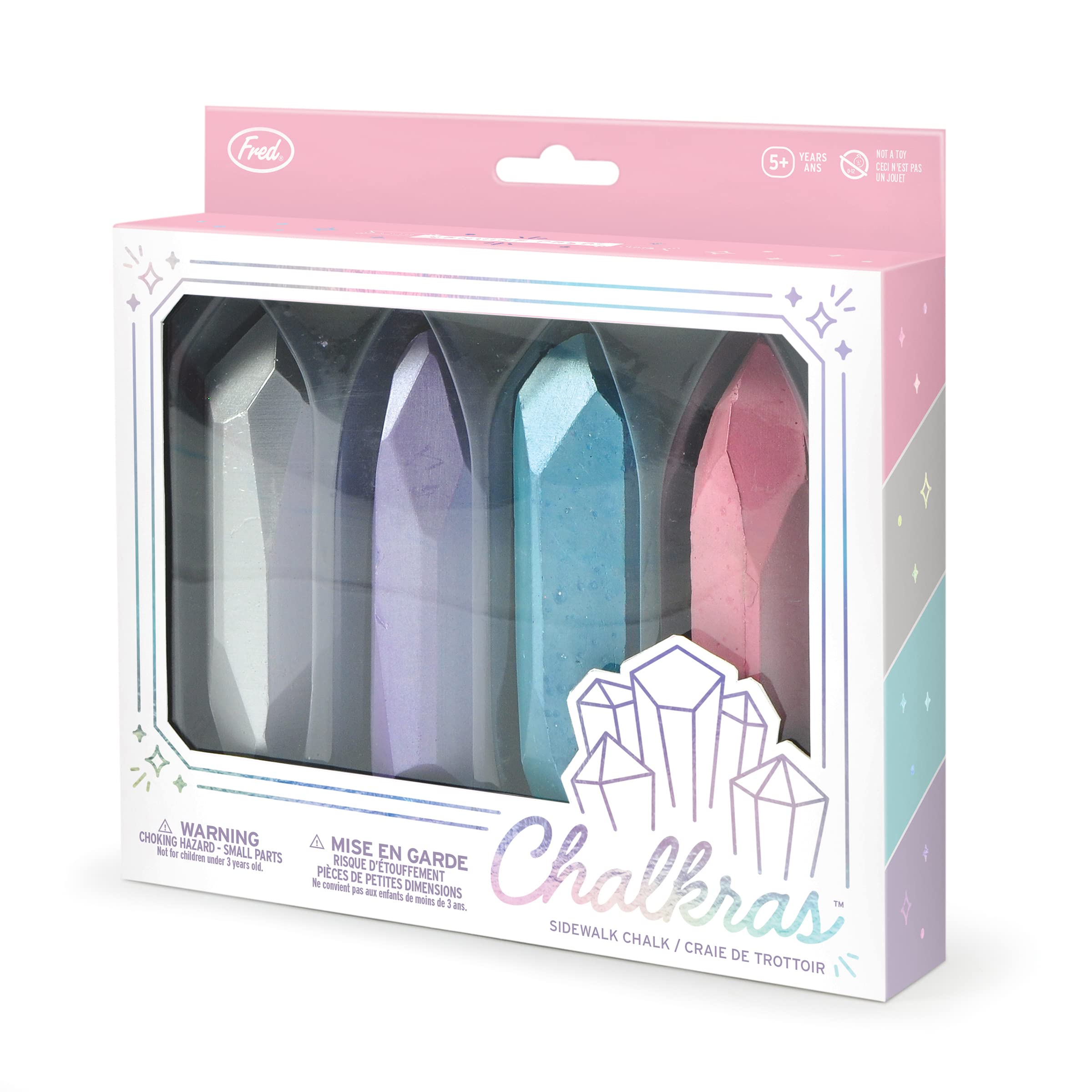 Genuine Fred CHALKRAS Glitter Sidewalk Chalk - Vibrant Multicolor for Kids Outdoor Fun, Creative Play & Driveway Art - Perfect for Summer Activities, Birthday Parties & School Projects