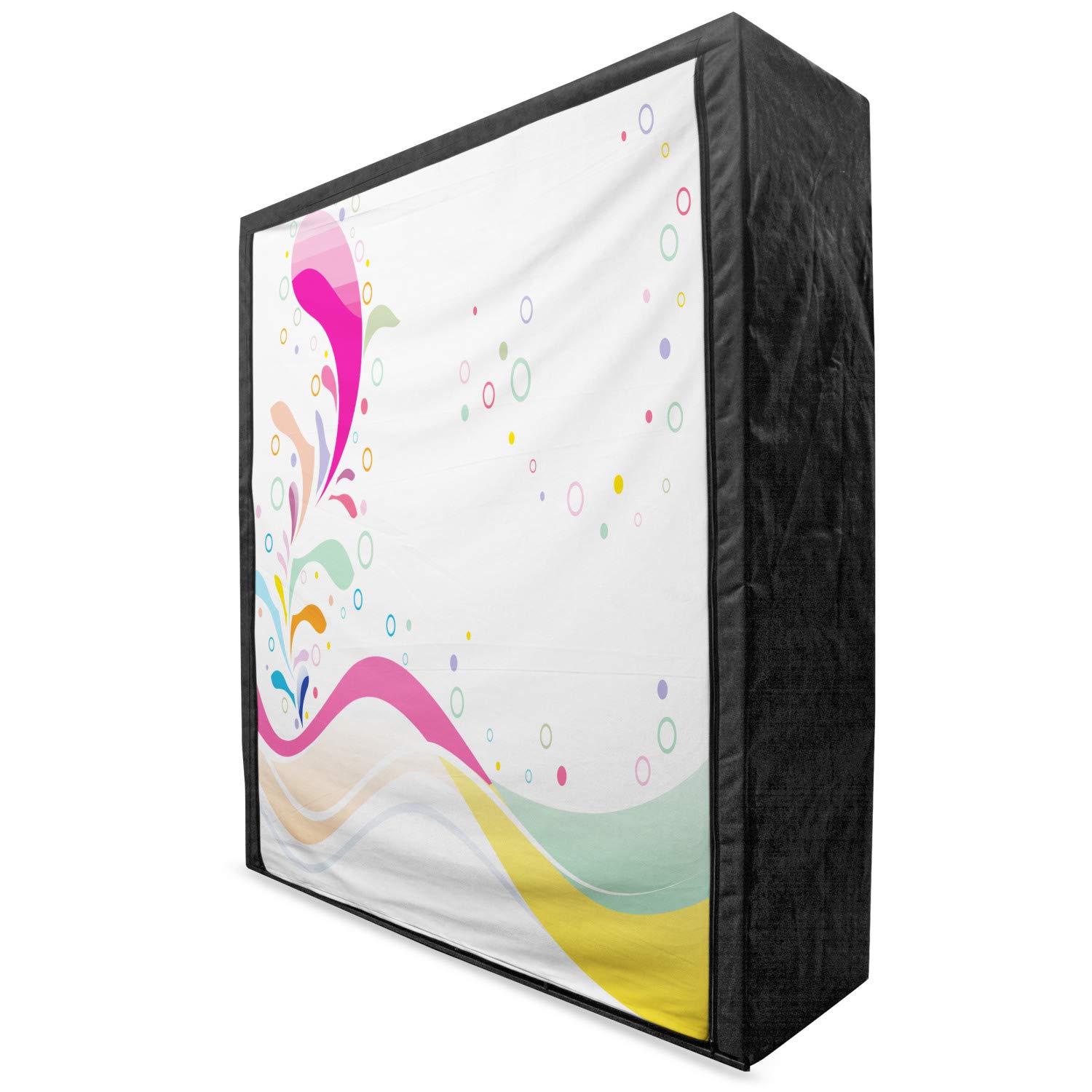 Ambesonne Floral Fabric Wardrobe - Portable Closet Organizer with Shelves, 59