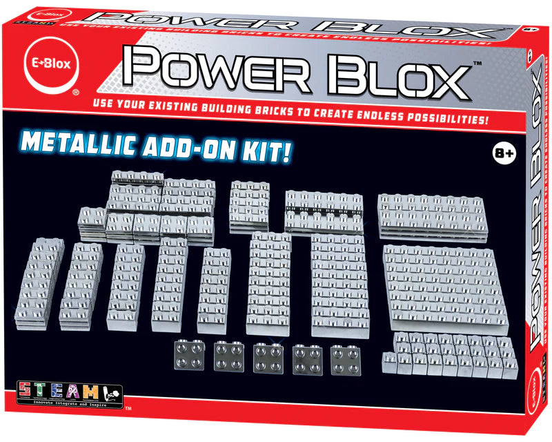 Power Blox™ Metallic Building Blocks Expansion Set - STEM Educational Toys for Kids, Creative Construction Play for Boys & Girls - Perfect for Birthday Gifts & Classroom Activities