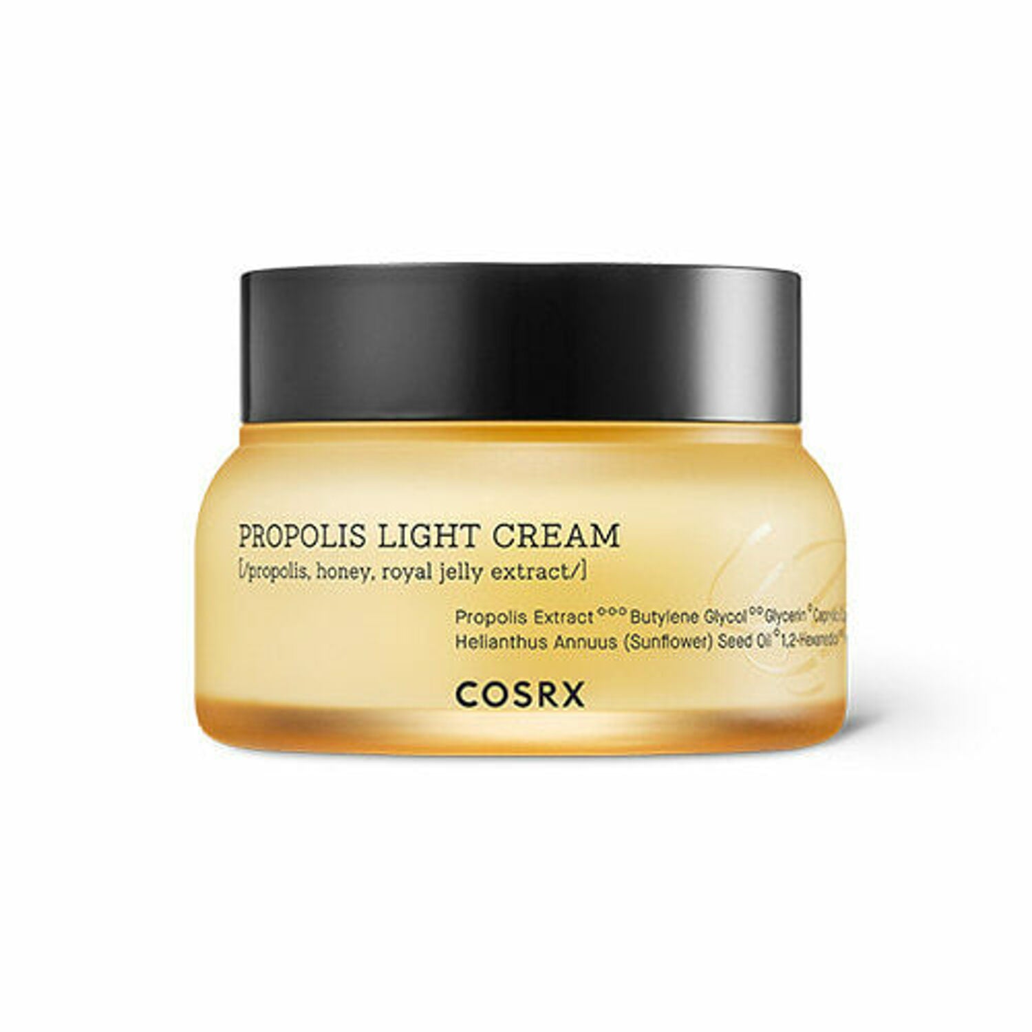 COSRX Full Fit Propolis Light Cream 65ml - Hydrating Moisturizer for Dry & Sensitive Skin | Day & Night Face Cream with Propolis Extract | Korean Skincare for Glowing Complexion | Perfect for Daily Hydration & Skin Barrier Repair