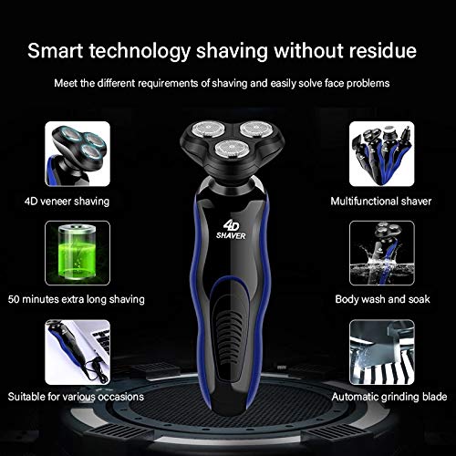 Professional Electric Razor for Men - Wet & Dry USB Rechargeable Shaver with LCD Display | Precision Beard Trimmer for Smooth Shaving at Home, Travel & Gym