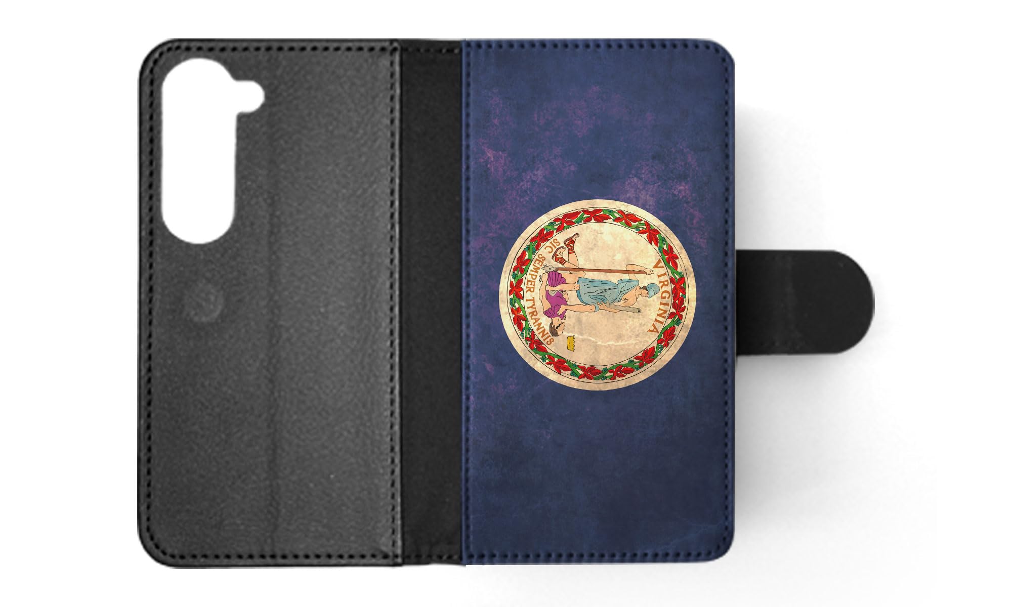 Virginia US State Flag FLIP Wallet Phone Case for Samsung Galaxy S23 - Stylish Protective Cover with Card Slots | Perfect for Travel, Work & Everyday Use