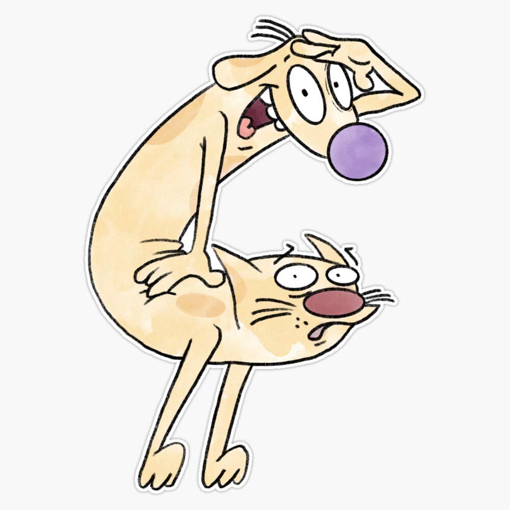 Leyland Designs Watercolor Catdog Salute Vinyl Sticker - 5