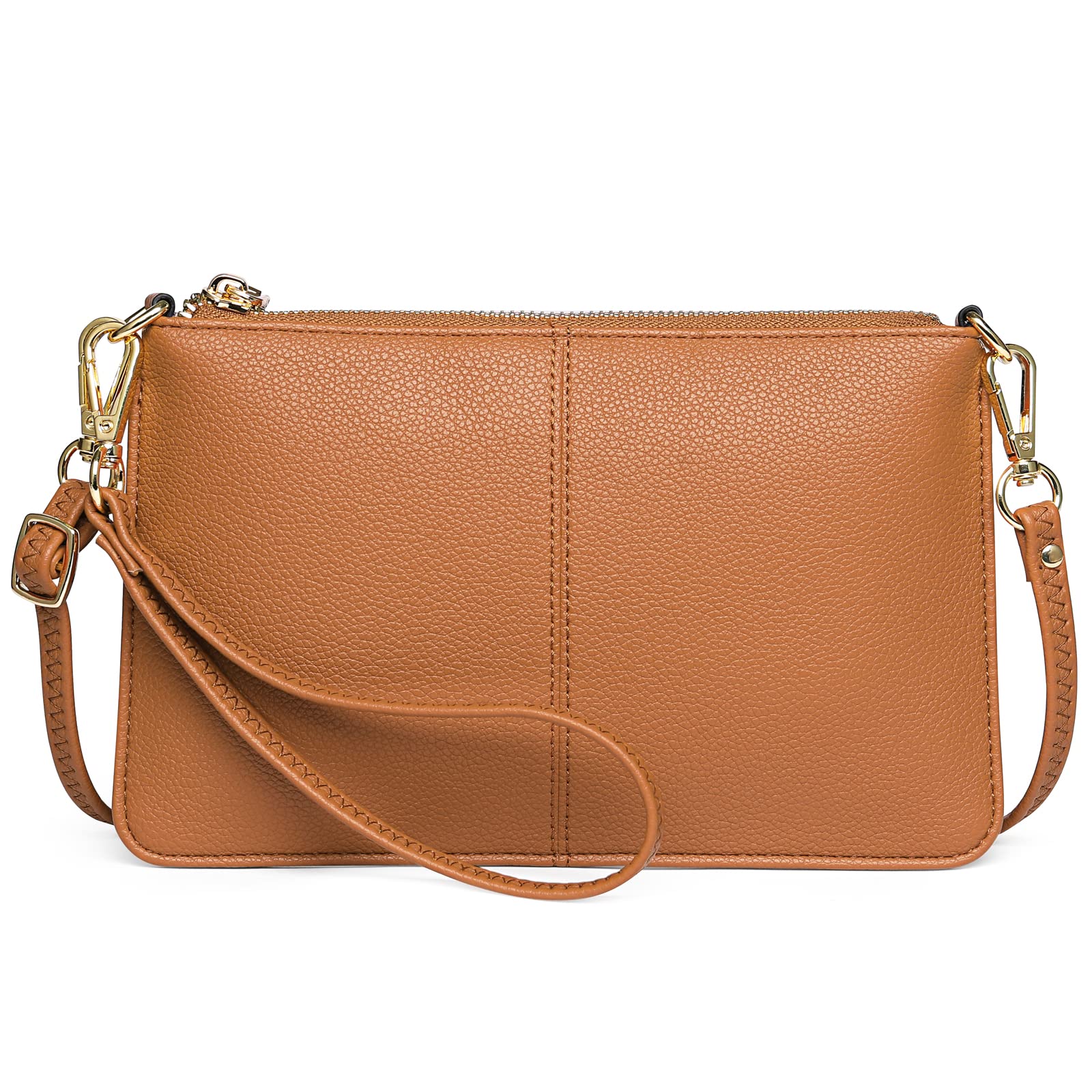 SENDEFN Genuine Leather Wristlet Clutch for Women - RFID Blocking Crossbody Shoulder Bag with Card Slots - Perfect for Travel, Shopping & Everyday Use
