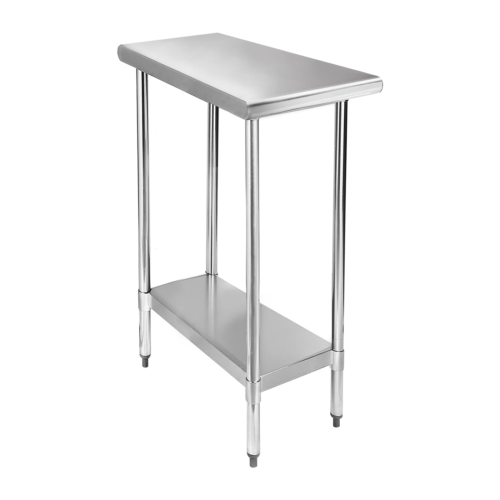 STABLEINK NSF Stainless Steel Work Table 30x12 Inches - Commercial Grade Metal Prep Table with Adjustable Undershelf - Heavy Duty for Kitchen, Restaurant, Hotel, Garage & Home Use - Small Stainless Steel Utility Table for Food Prep, Workbench & Storage