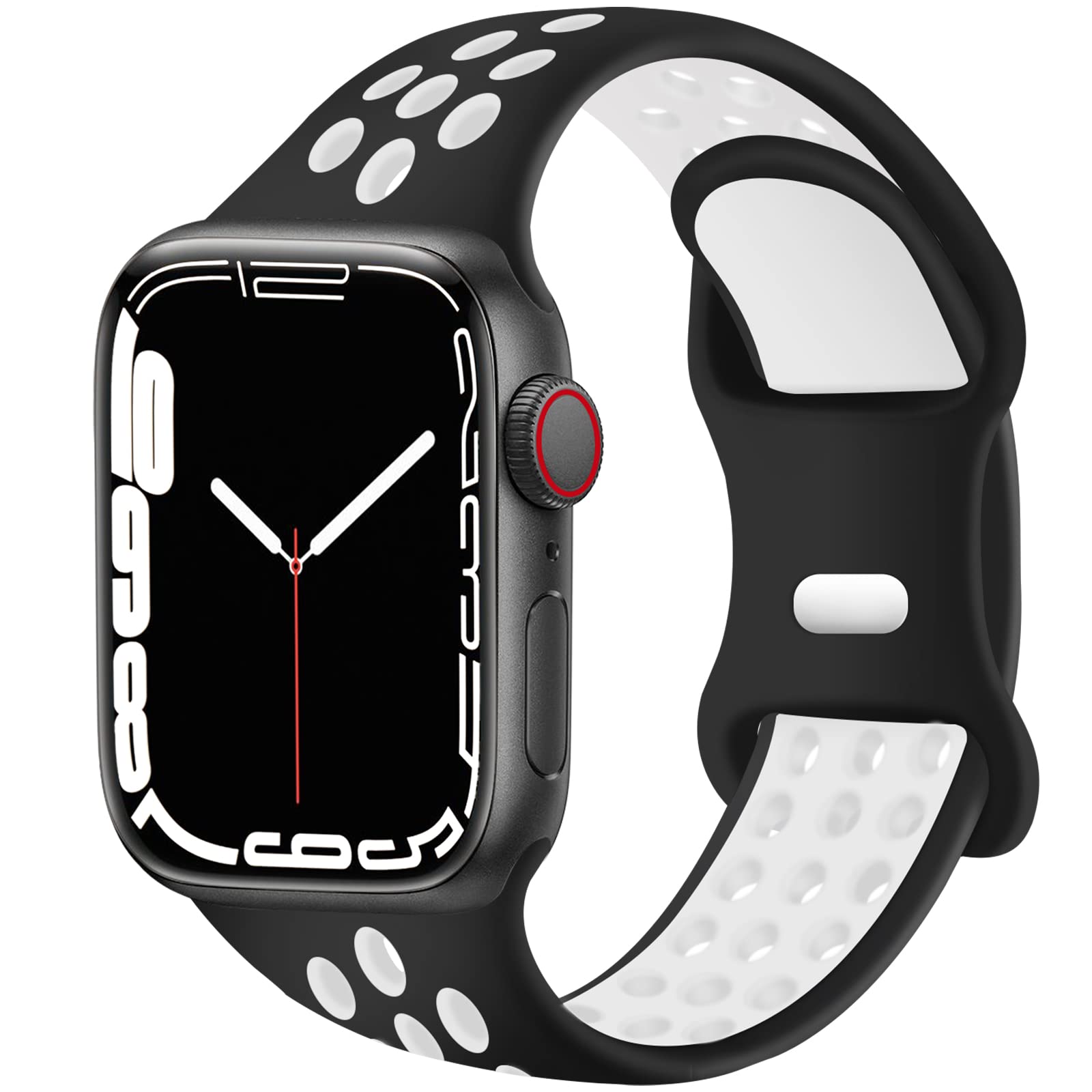 SVISVIPA Sport Bands for Apple Watch 38mm-49mm - Soft Silicone Replacement Strap Compatible with iWatch Ultra, SE & Series 8/7/6/5/4/3/2/1 - Breathable & Durable for Men & Women - Perfect for Running, Gym & Outdoor Activities