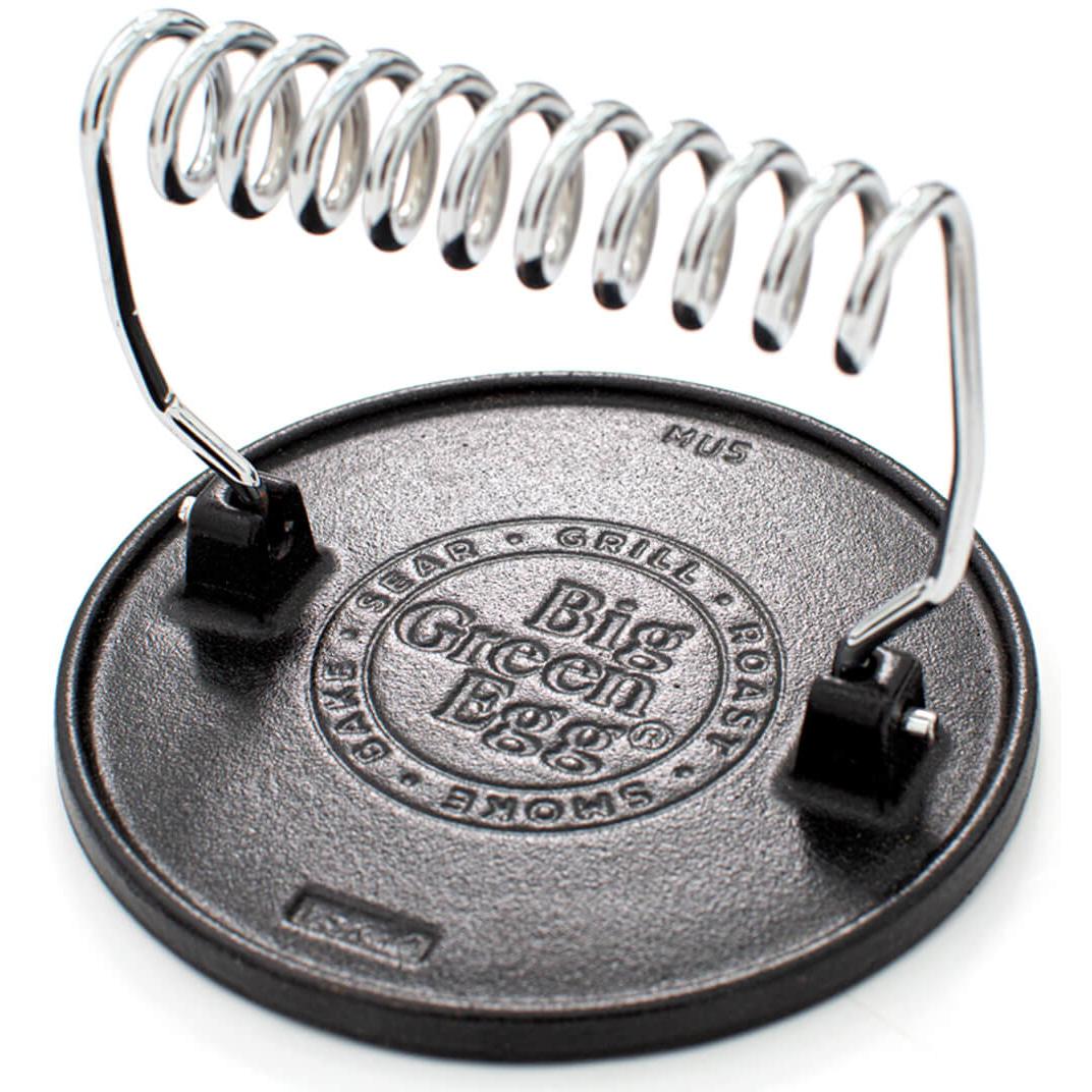 Heavy Duty Cast Iron Grill Press for Big Green Egg - Perfect for Smashing Burgers, Paninis & BBQ Cooking | Outdoor Grilling Accessories