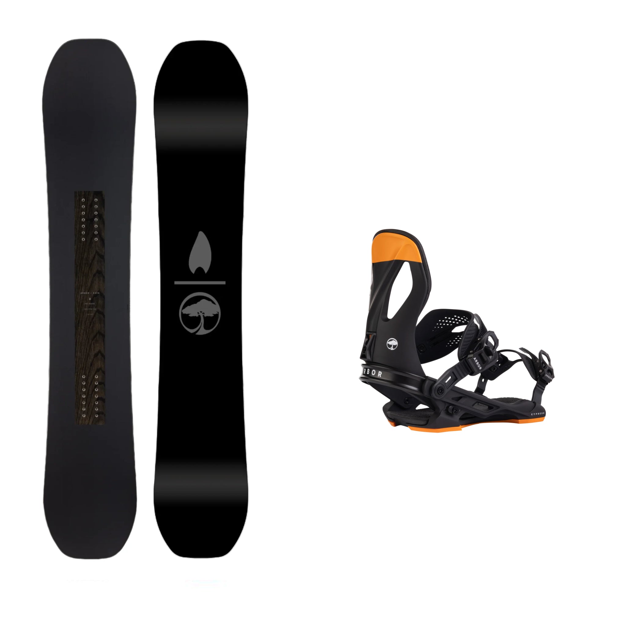 **Arbor Candle Rain Snowboard with Arbor Cypress Bindings 2025 - All-Mountain Freestyle Snowboard for Men & Women - Perfect for Powder, Park & Groomed Runs**