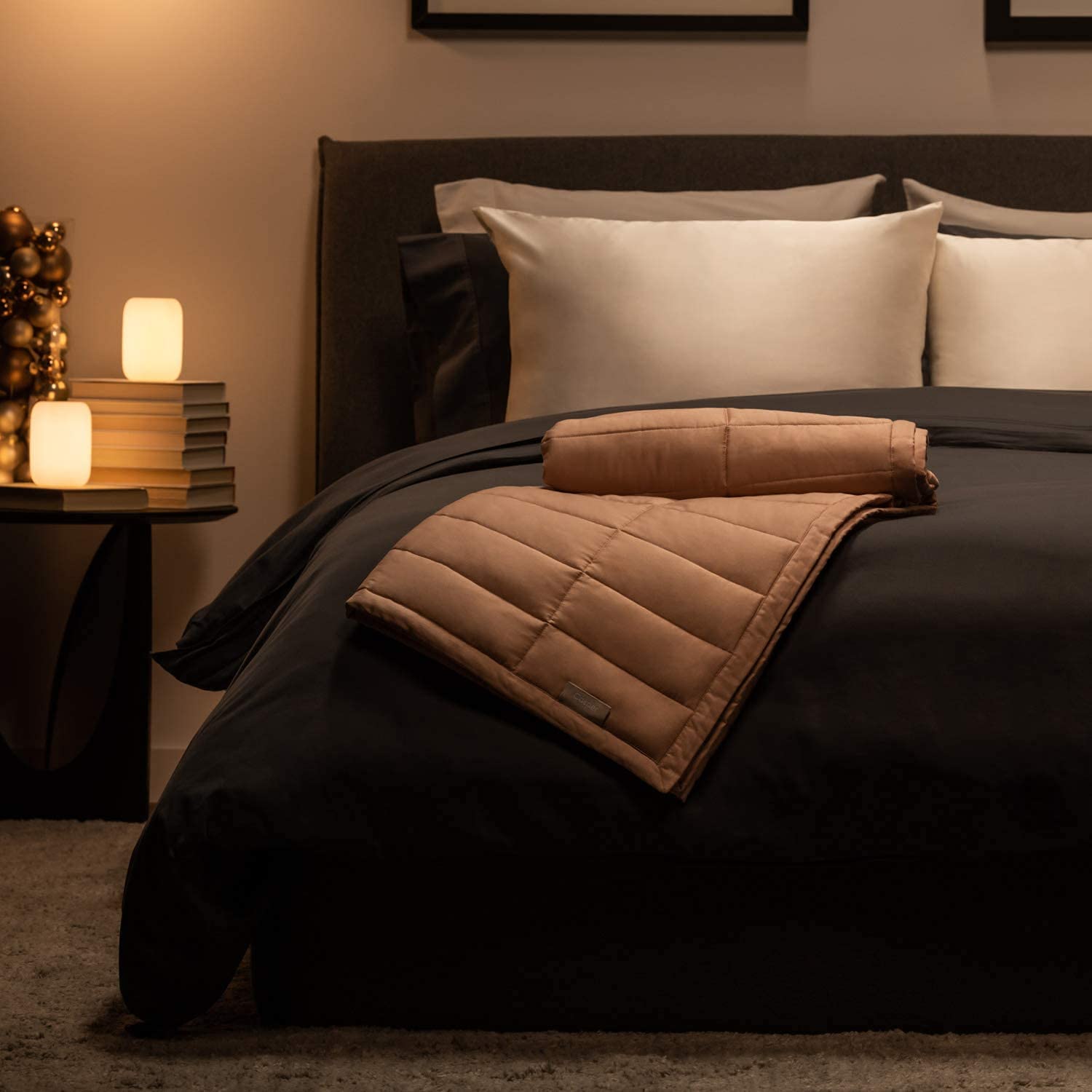 Casper Sleep Weighted Blanket 15 lbs for Adults - Premium Gravity Blanket in Dusty Rose for Anxiety Relief & Better Sleep | Perfect for Stress Relief, Insomnia, and Cozy Nights at Home