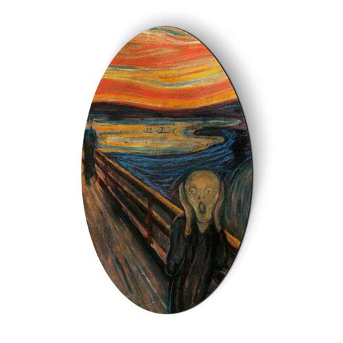 The Scream Painting Oval Magnet - 6