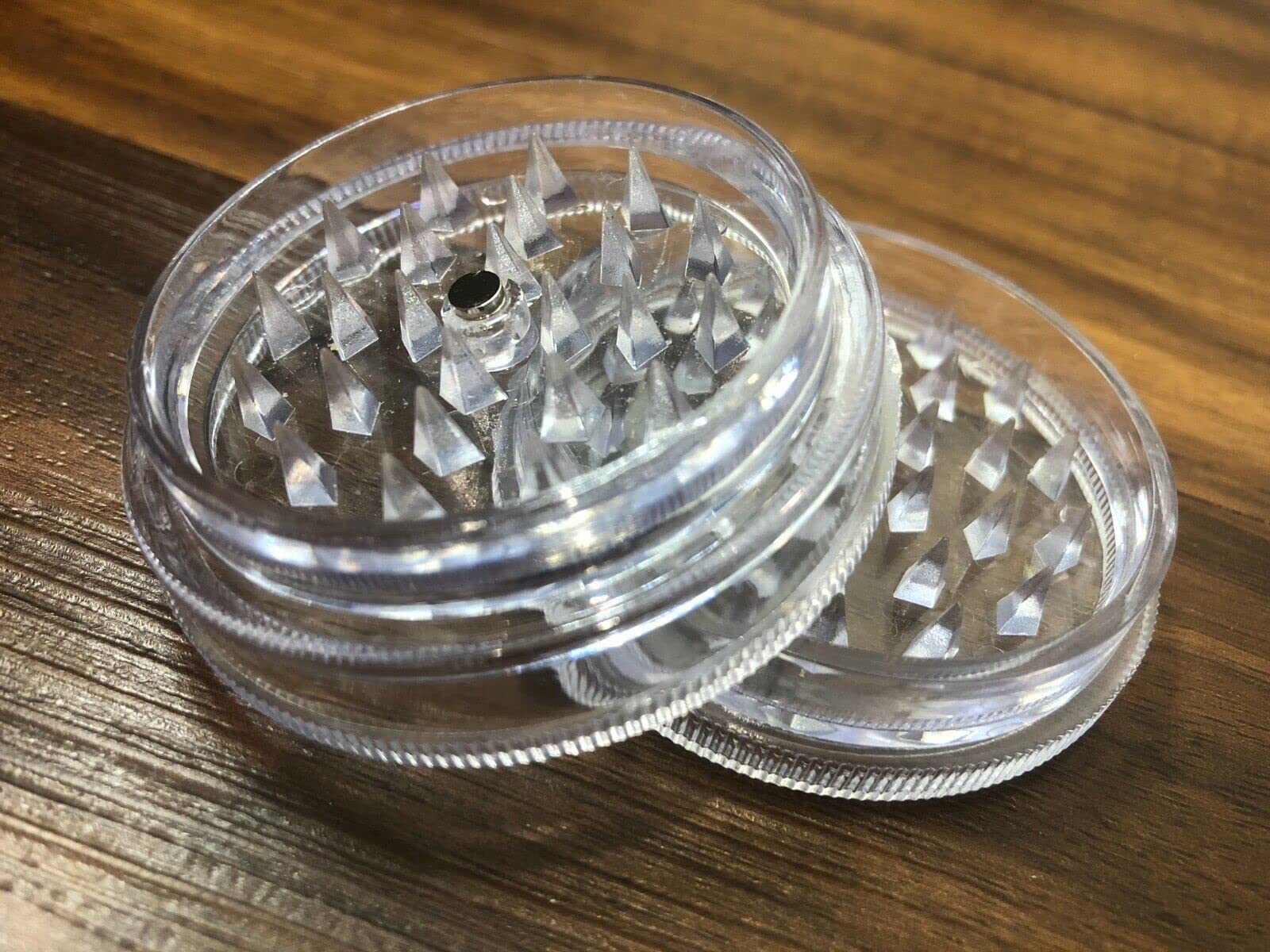 Premium Acrylic Magnetic Spice Grinder Set - 2-Piece Clear Kitchen Spice Mill for Fresh Herbs, Peppercorns & Seasonings - Perfect for Cooking, Baking & Gourmet Meal Prep