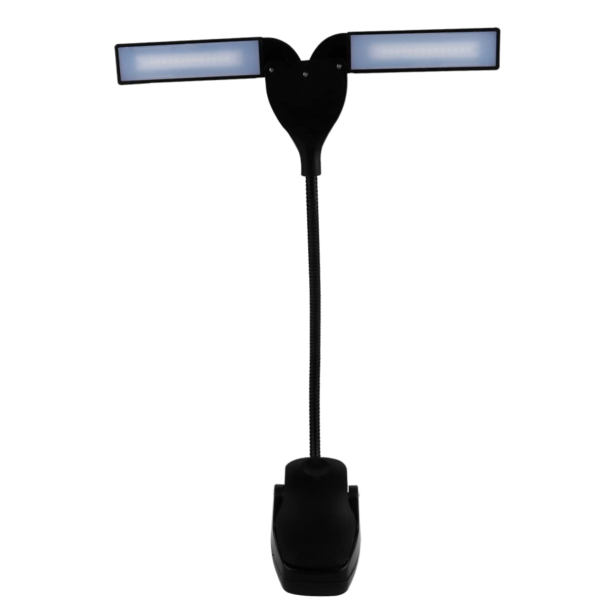 Alasum Adjustable LED Desk Lamp with Flexible Gooseneck & Clip - Rechargeable Battery Operated, Dimmable Task Light for Workbench, Piano, Music Stand, Reading & Office Use