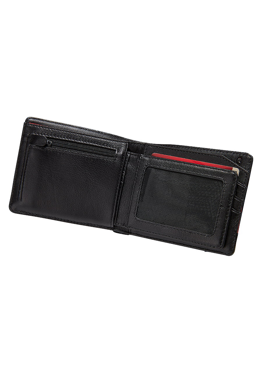 Genuine Leather Coin Wallet for Men & Women - Slim RFID Blocking Black Wallet for Cash & Cards - Perfect for Travel, Shopping & Everyday Use