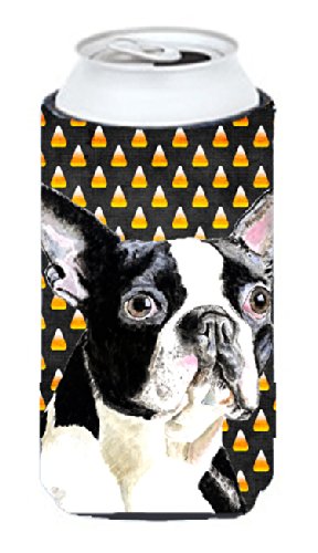 Boston Terrier Candy Corn Halloween Portrait Tall Boy Hugger - Adorable Pet Costume for Halloween Parties & Photo Props