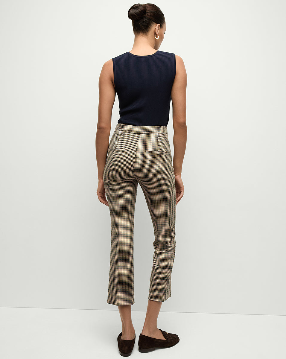 Stylish Houndstooth Pants for Women - Trendy Checkered Print High Waist Trousers | Perfect for Office, Casual Wear & Fall Fashion Outfits