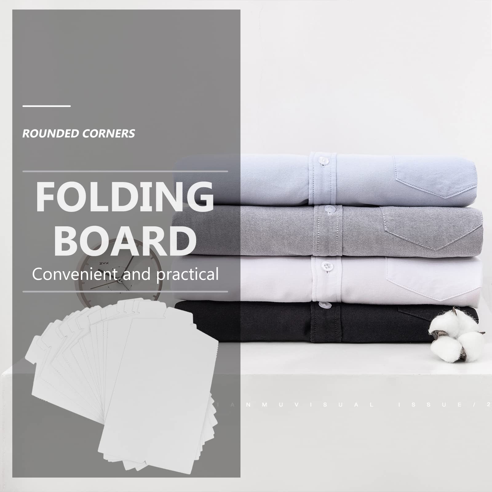 VICASKY 20 Pack White Shirt Cardboard Folders - Heavy Duty Splint Paper Storage Organizers for Office, School, and Home Organization