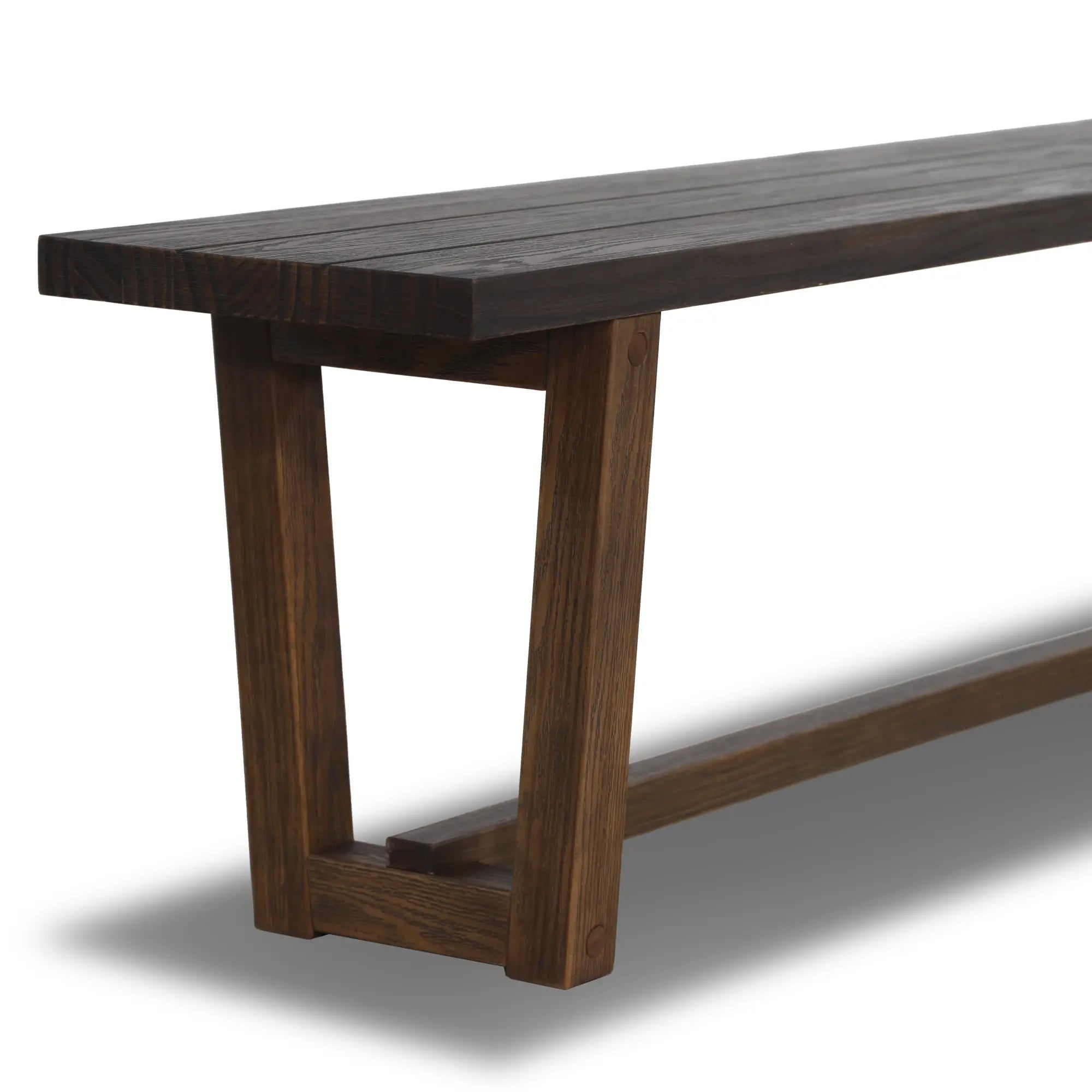 Solid Wood Bench - Cascais Style Handcrafted Wooden Bench for Patio, Garden, or Entryway - Durable & Weather-Resistant Outdoor Seating