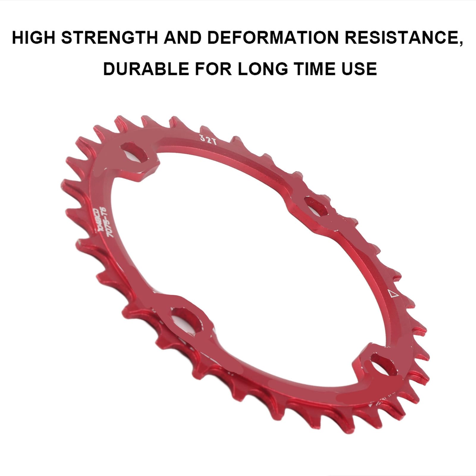 **Dioche 32T Red Bike Chainring - 32/34/36/38T Carbon Steel Narrow Wide Chainring for BCD 104mm - Compatible with Speed Bike, e-Bike, Fat Bike & Mountain Bike - Perfect for Off-Road Trails & Urban Commuting**