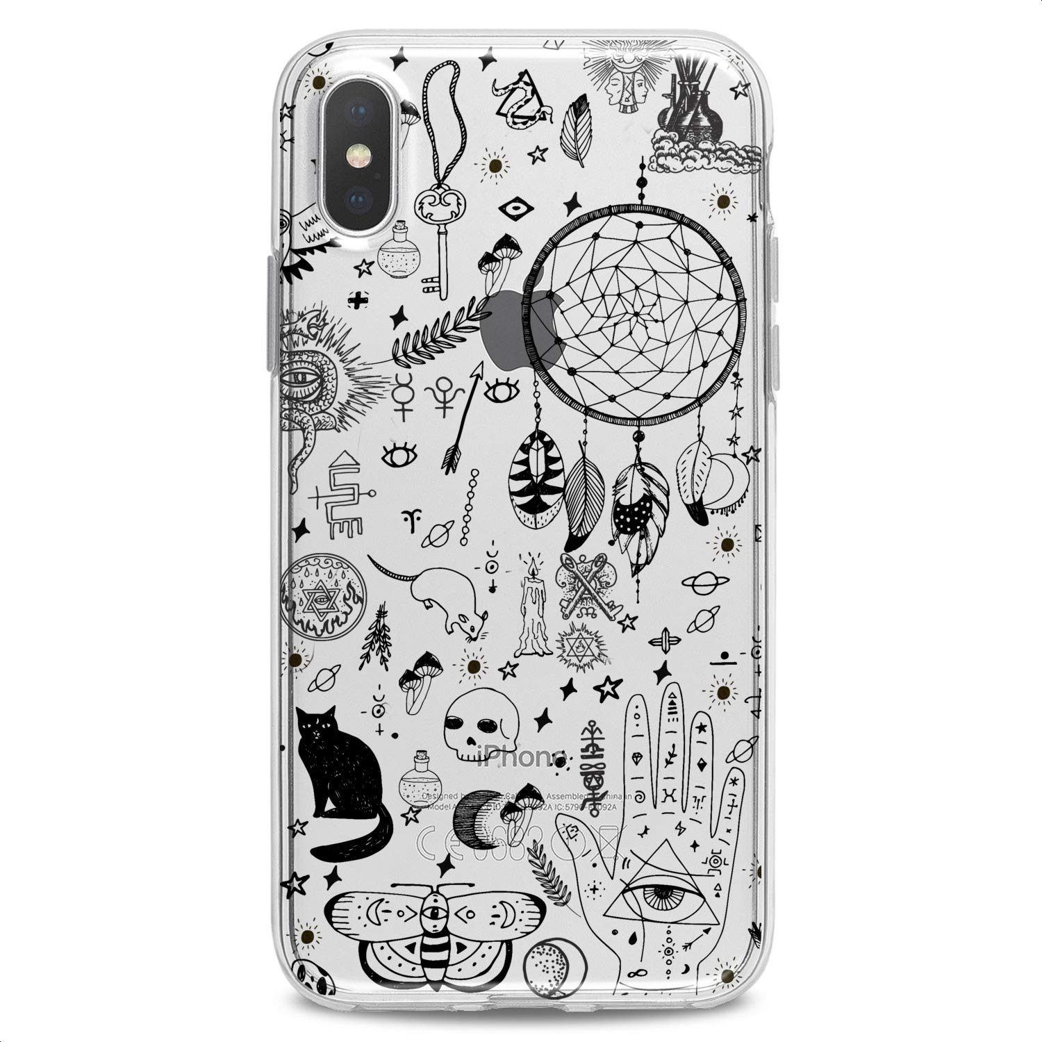 Premium Flexible TPU Phone Case Compatible with iPhone 16/15/14/13/12/11 Pro Max/Plus/Mini/XS/XR/X/8+/7/6/5/SE - Cute Black Cat Art Silicone Cover for Women & Girls (Halloween Witch Design) | Slim Protective Case for Daily Use, School & Parties