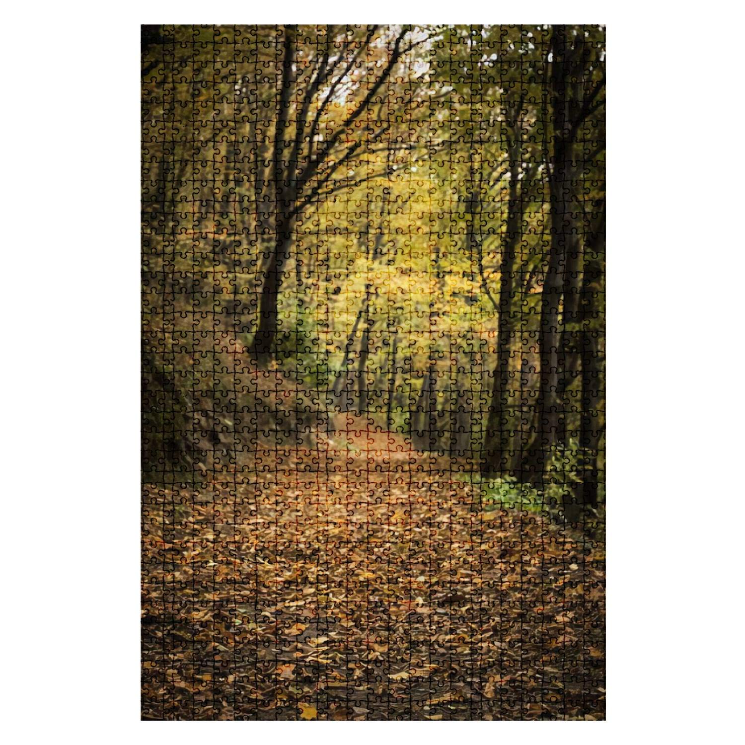 1000-Piece Wooden Jigsaw Puzzle - Autumn Forest Landscape - Challenging Adult Puzzle Game with Large DIY Pieces - Educational Toy & Home Decor Gift for Adults & Kids | Perfect for Family Game Nights & Stress Relief