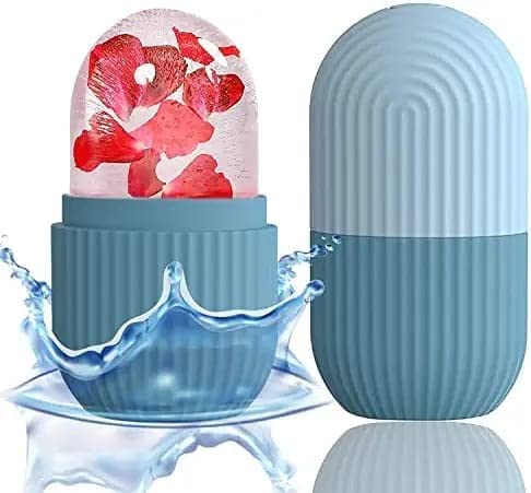 Basild Ice Roller for Face, Neck & Body – Reduce Puffy Eyes, Acne & Pimples – Portable & Reusable Skincare Tool for Glowing Skin (Multicolor) – Perfect for Morning Routine, Post-Workout Recovery & Travel Skincare
