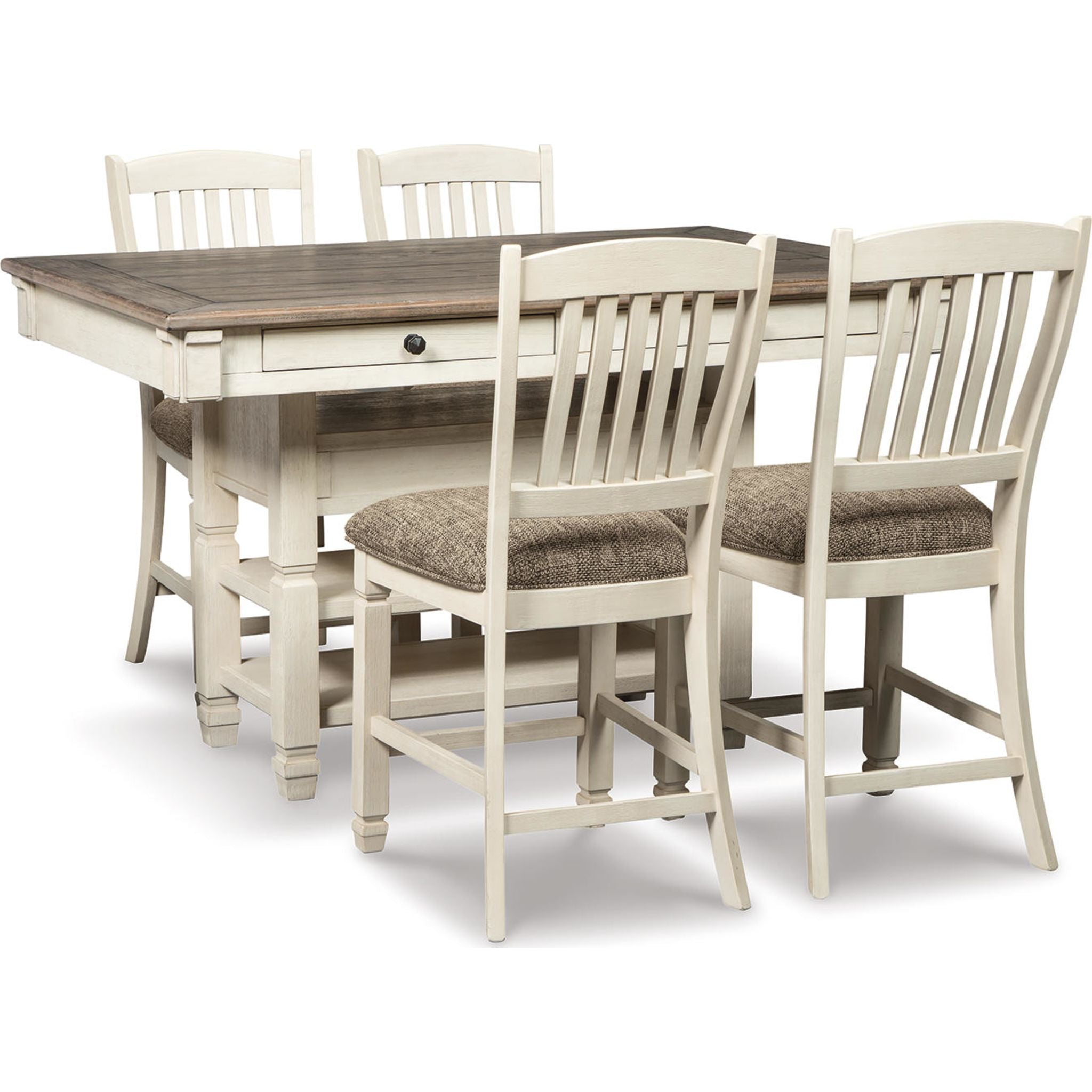 Bolanburg 5-Piece Counter Height Dining Set - Modern Kitchen Table and Stools for Small Spaces - Perfect for Breakfast Nook, Apartment, or Bar Area