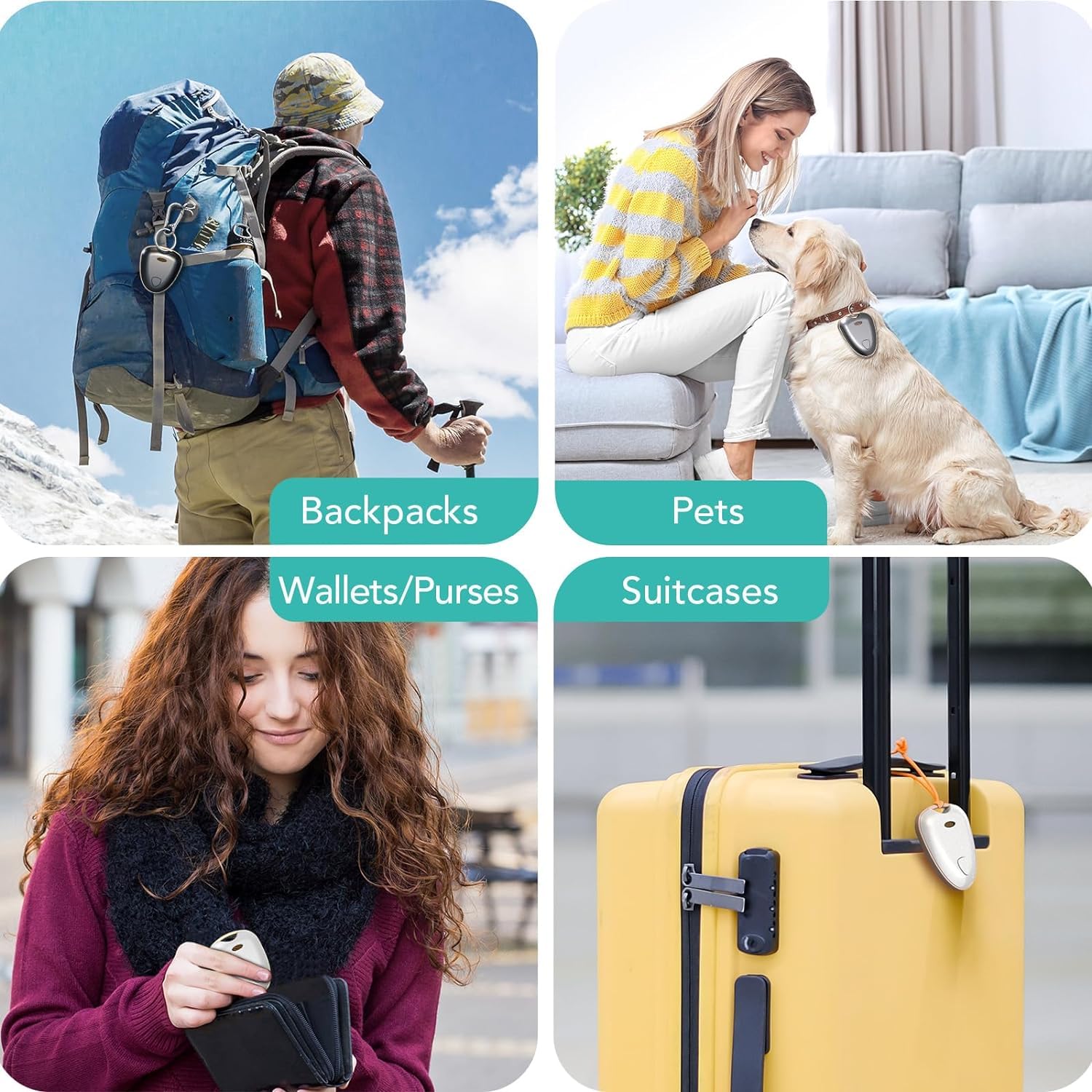 MFi Certified Bluetooth Tracker (2 Pack) - Works with Find My (iOS) | Smart Item Locator for Keys, Wallets, Bags & Pets | Waterproof & Long Battery Life | Perfect for Travel, Work & Daily Essentials Tracking