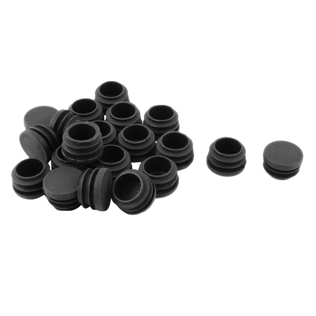 uxcell 28mm Plastic Table Leg Caps - 20 Pack Pipe Tube Insert End Blanking Plugs for Furniture Protection & Stability | Ideal for DIY, Home & Office Use