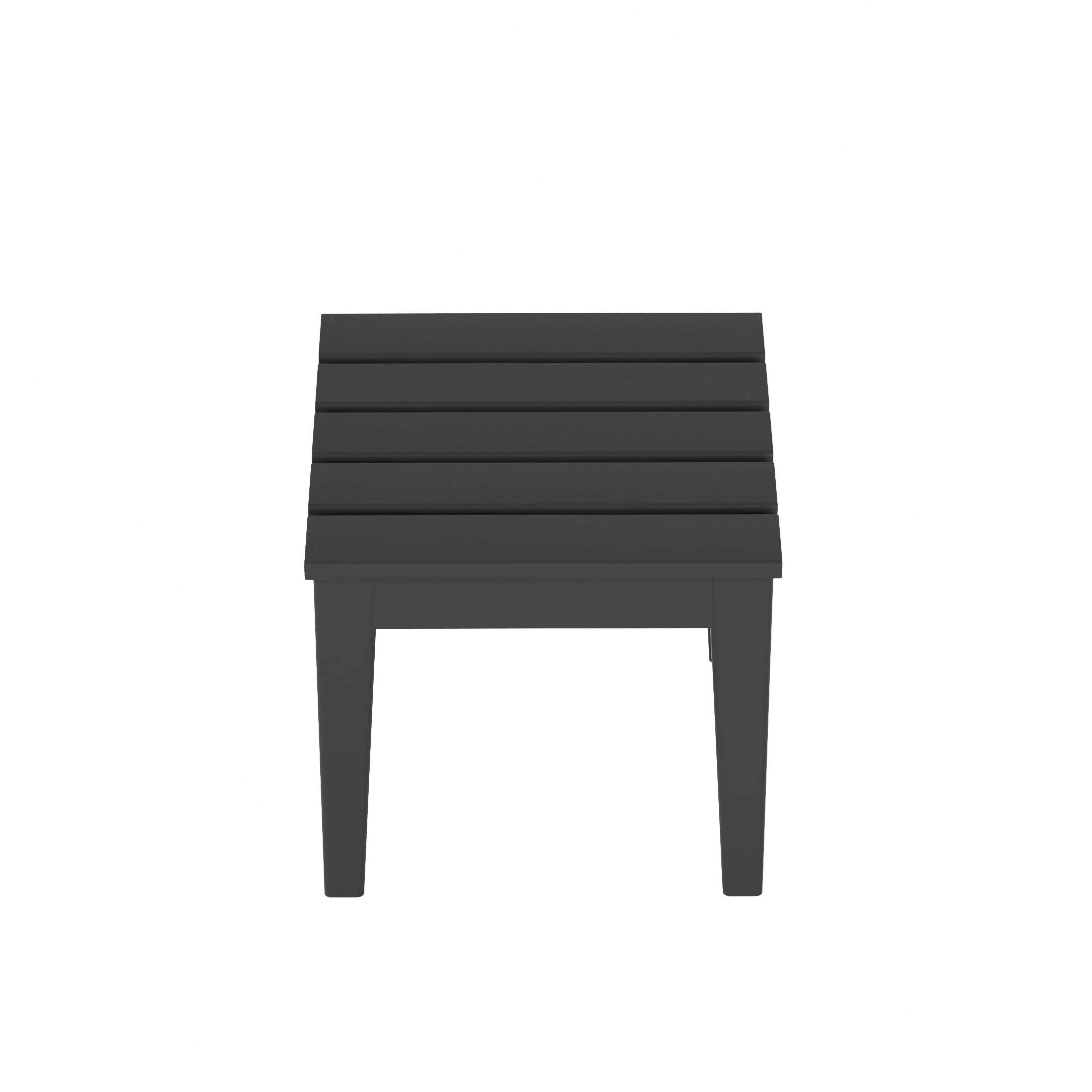 Weather-Resistant Small Outdoor Side Table - Square Patio End Table & Coffee Table for Indoor, Porch, Balcony, Garden, Poolside & Deck Use - Durable Gray Conversation Table for Outdoor Entertaining & Relaxation