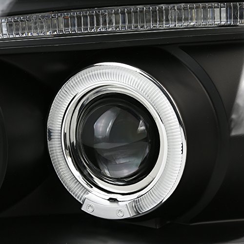 Spec-D Tuning 2LHP-F15097JM-TM LED Halo Projector Headlights for Ford F150 - Black Housing, DRL Lights - Upgrade Your Truck for Night Driving & Off-Road Adventures