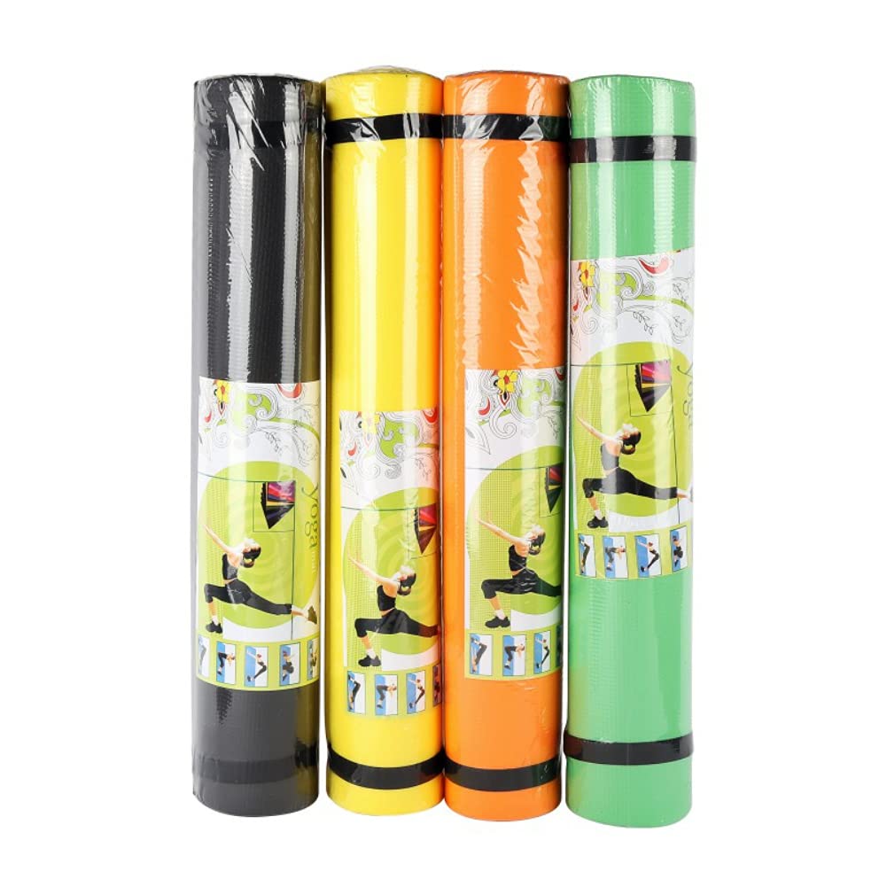 Premium Non-Slip EVA Yoga Mat - 4mm Thick Eco-Friendly Exercise Mat for Pilates, Home Gym & Travel | Foldable Fitness Mat for Floor Workouts, Yoga Practice & Gym Training