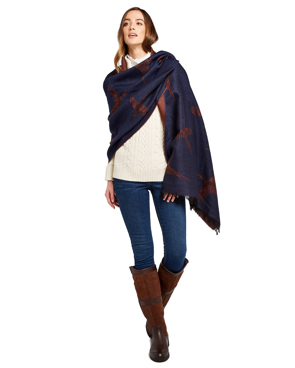 Dubarry Birchdale Wool Stole - Soft & Warm Winter Shawl Wrap for Women - Perfect for Outdoor Activities, Travel & Casual Wear