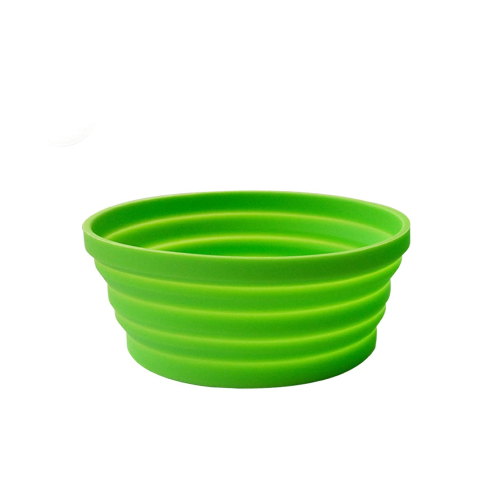 Expandable Collapsible Silicone Bowl for Travel, Camping & Hiking - Portable, Lightweight & Durable - Perfect for Outdoor Adventures, Picnics & Emergency Kits (Green, Small)