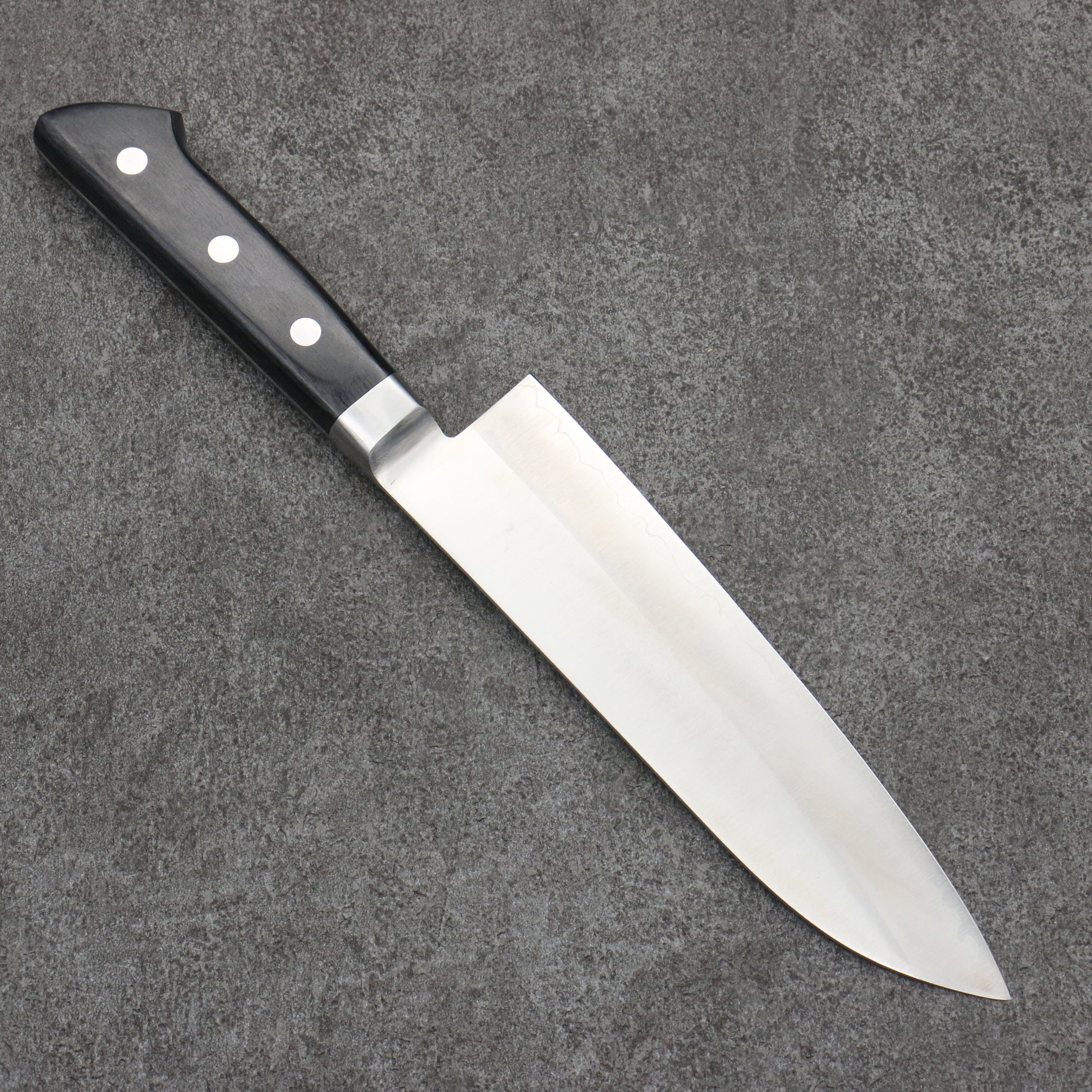 Seisuke VG1 Japanese Santoku Knife 165mm - Migaki Polish Finish, Black Pakkawood Handle - Premium Kitchen Knife for Slicing, Dicing & Chopping Vegetables, Meat & Fish