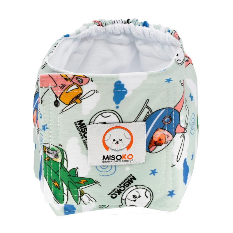 Misoko Reusable Dog Diapers for Male Dogs - Washable & Leak Proof - 3 Pack (Voyage) - Perfect for Travel, House Training & Senior Dogs