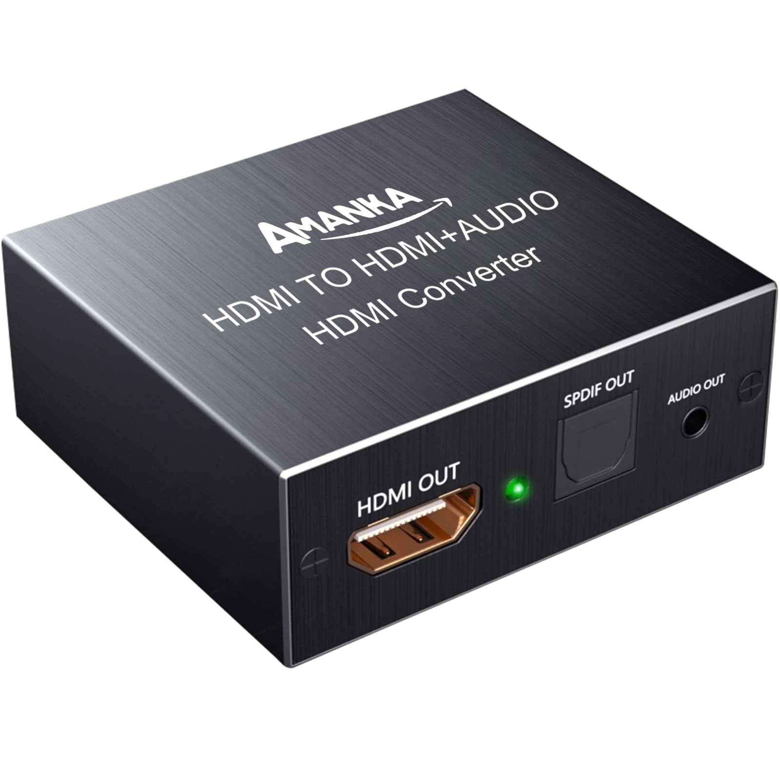 4K HDMI Audio Extractor with Optical & 3.5mm AUX Output - Supports PCM, DTS 5.1, HDCP, Dolby Digital - Convert HDMI to Optical/Headphone Audio (Black) - Perfect for Home Theater, Gaming & TV Sound Systems