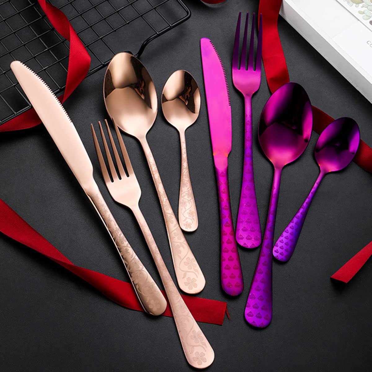 IKXO 40-Piece Stainless Steel Flatware Set for 10 - Mirror Polished Silverware Cutlery Set for Kitchen, Party, Restaurant - Elegant Dining Utensils for Everyday Use, Dinner Parties & Formal Occasions