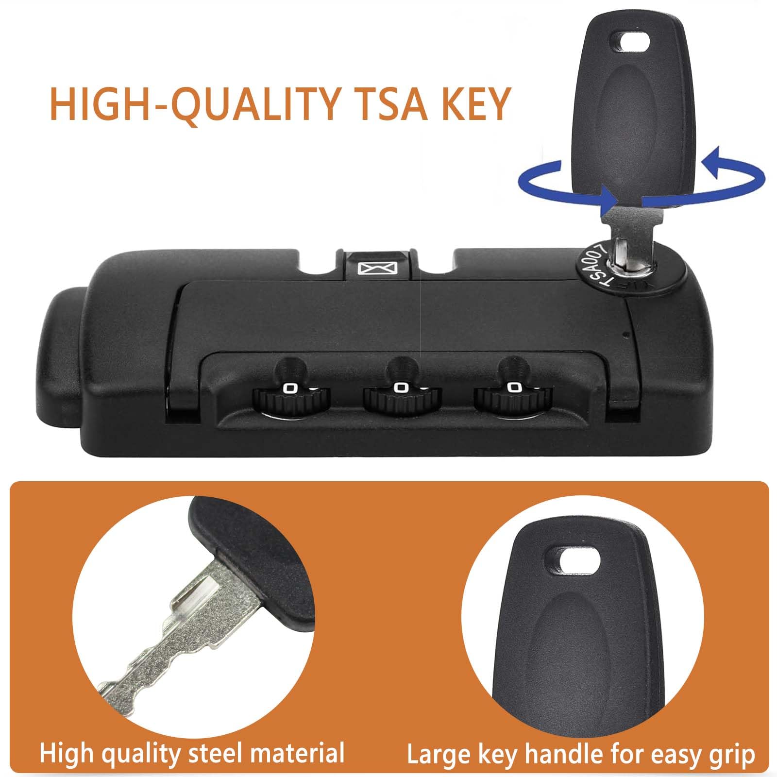 TSA007 & TSA002 Universal Luggage Lock Keys Set with 2 Key Rings - Master Key for Forgotten TSA Lock Combinations - Travel Security Solution for Suitcases, Backpacks & Carry-On Bags