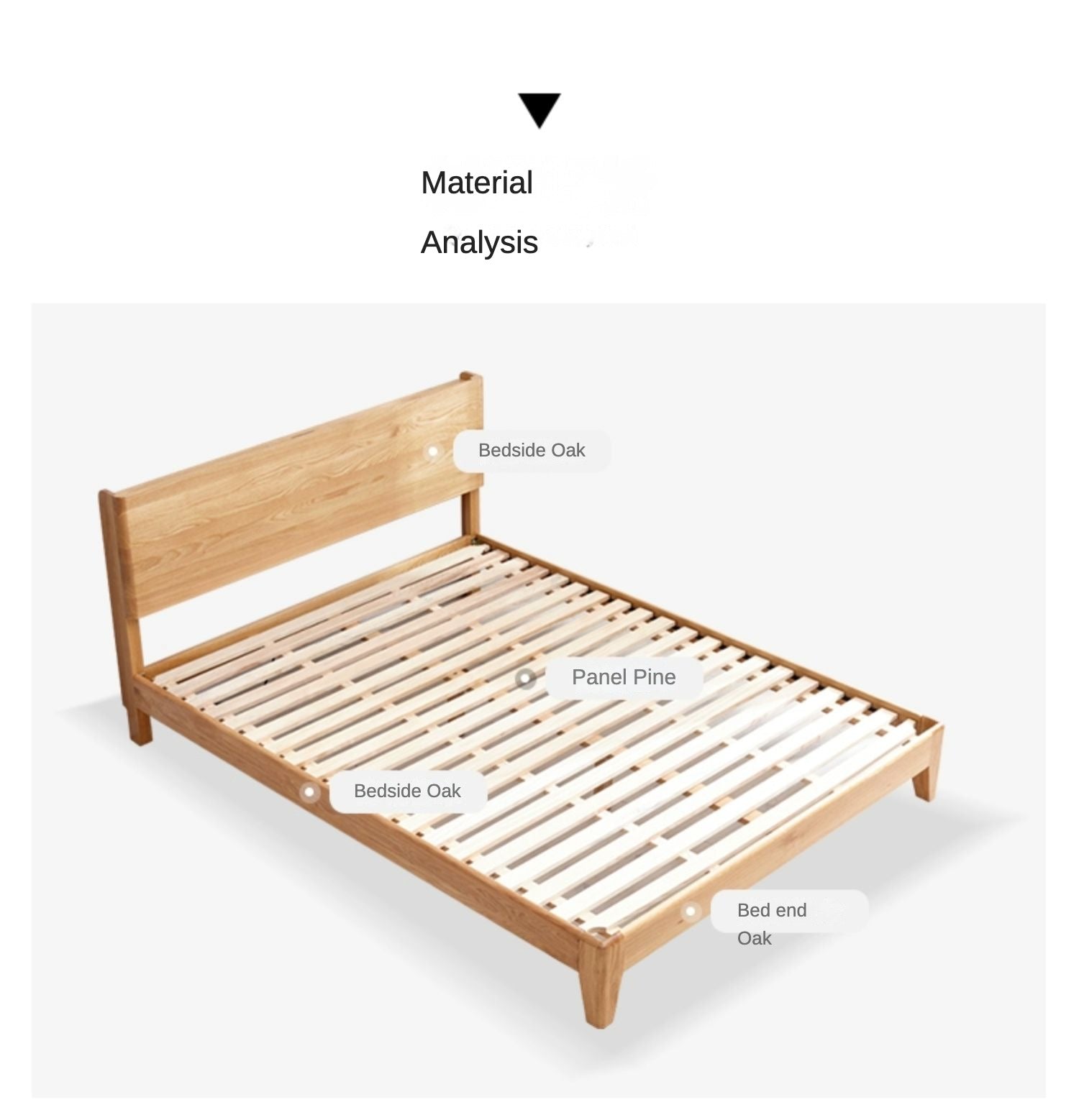 Solid Oak Wood LED Bed Frame with Built-in Lighting - Perfect for Modern Bedrooms, Guest Rooms, and Cozy Home Decor