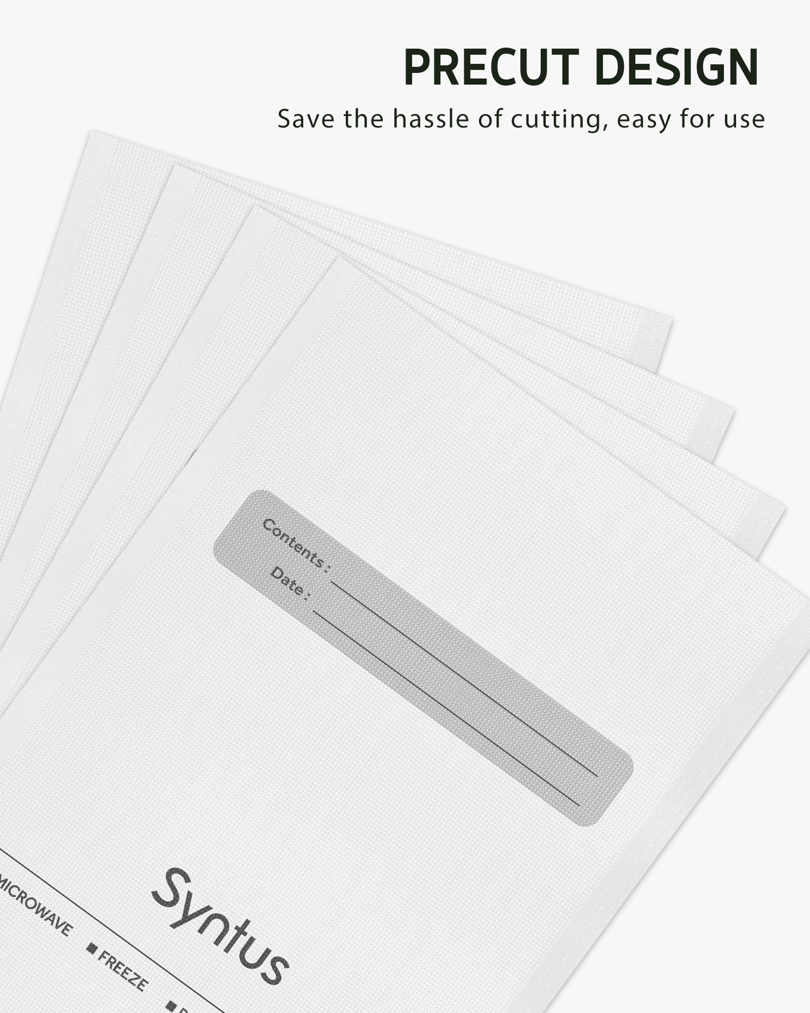 Syntus Vacuum Sealer Bags - 100 Count BPA Free Gallon Size (11