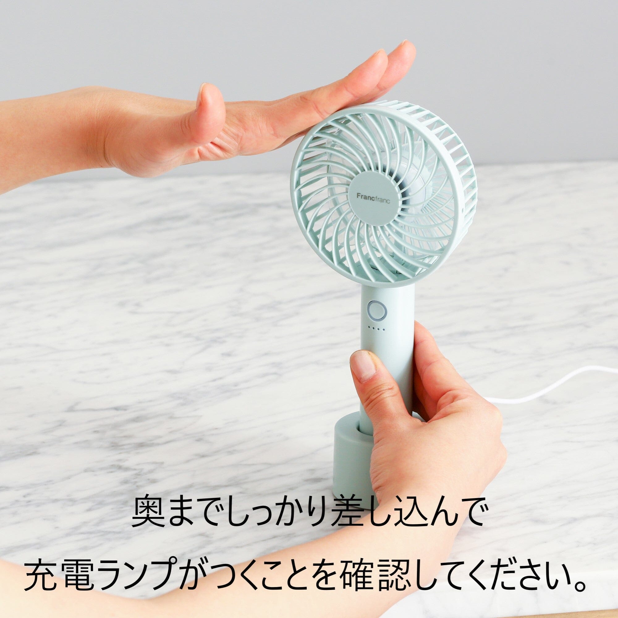 FRAIS Portable Handheld Fan - Dual Color Green | Personal Cooling Fan for Outdoor, Travel, Office & Home Use